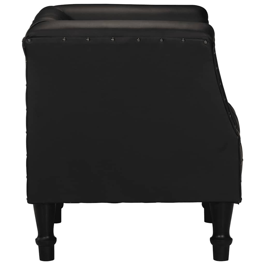 vidaXL Sessel Sessel Schwarz Echtes Ziegenleder (1-St)