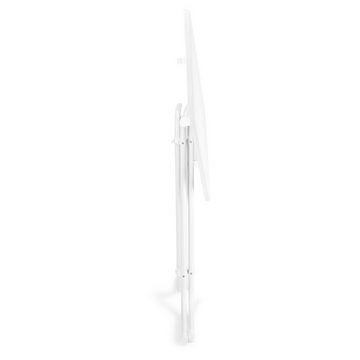 BeFair Stehtisch Ela (Haken für Jacken oder Taschen), Stehtisch Klappbar Weiß Rechteckig 60 x 80 cm Ela Höhe 110 cm
