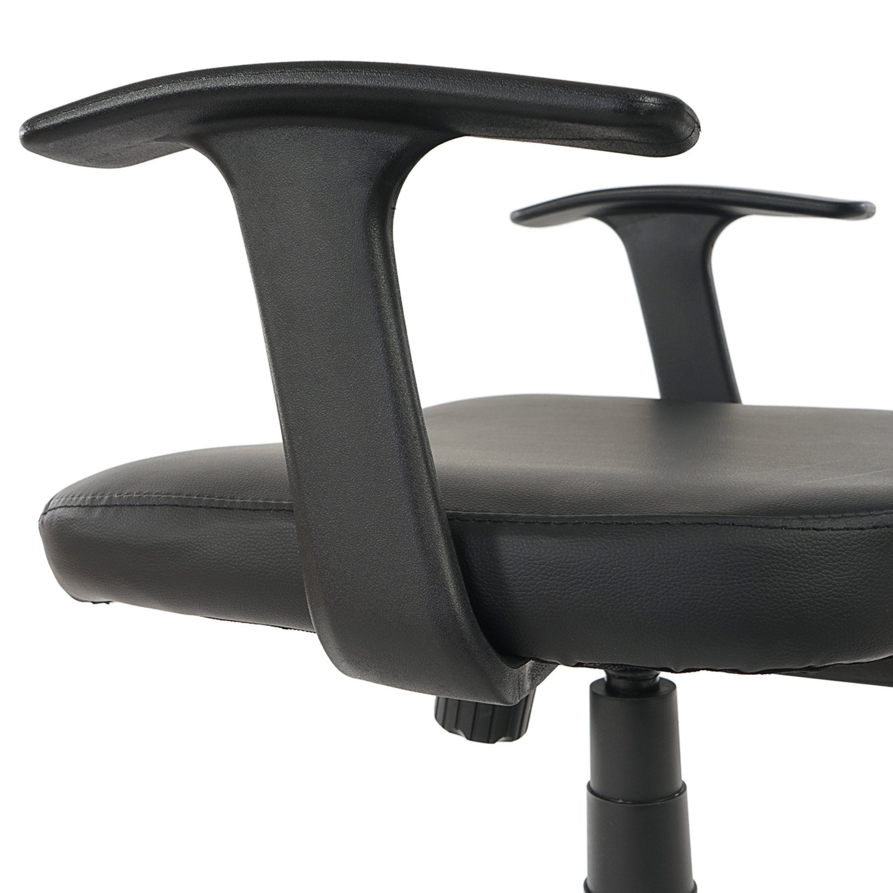 MCW Schreibtischstuhl Chicago Kunstleder, Verstellbare kg bis schwarz zu Sitzen, belastbar Wipptechnik, 150 Bequemes