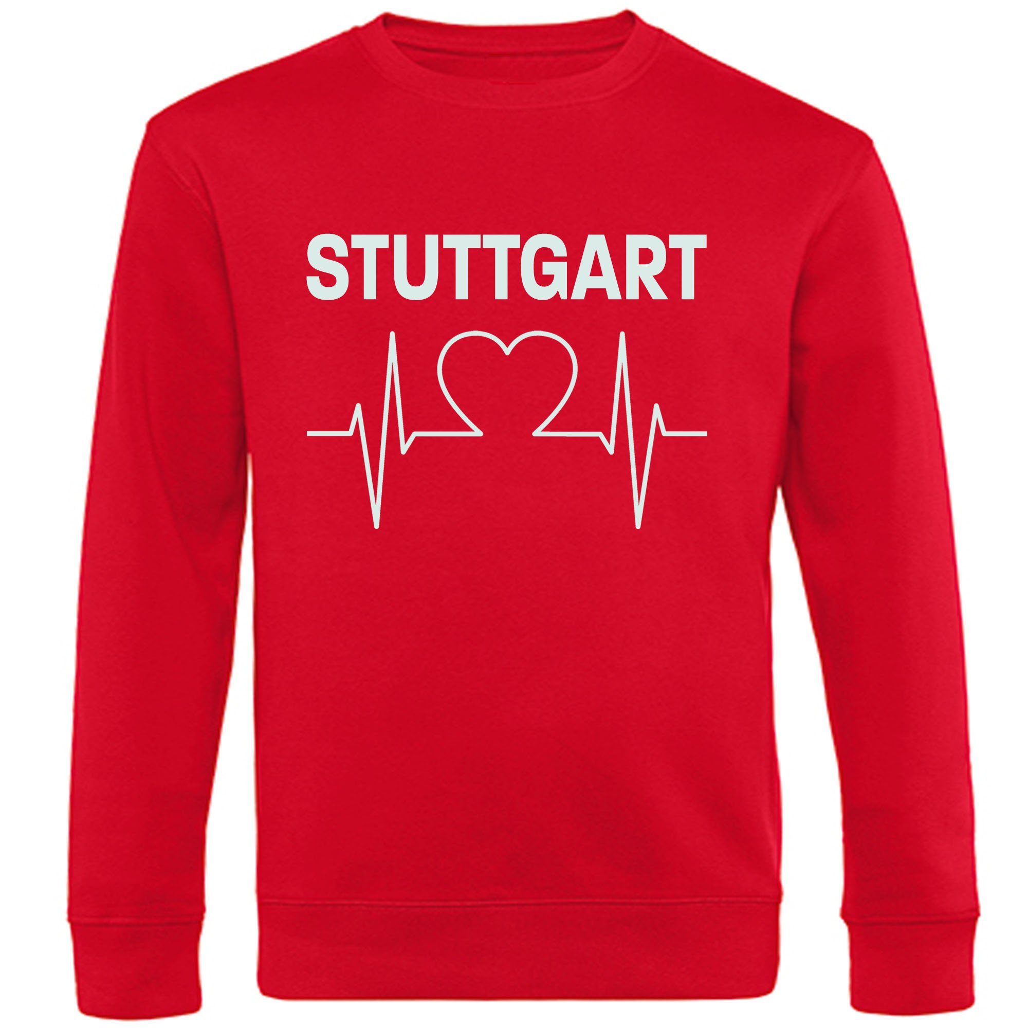 multifanshop Sweatshirt Stuttgart - Herzschlag - Pullover