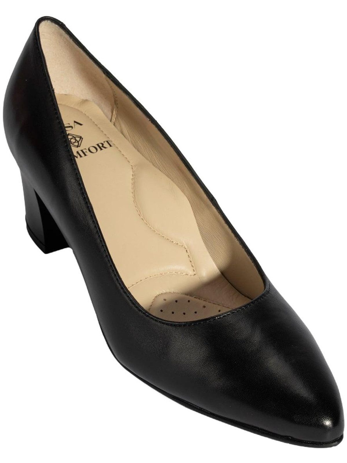 Desa Damen-Slipper – Obermaterial aus Lackleder, zum Hineinschlüpfen, Bloc Pumps