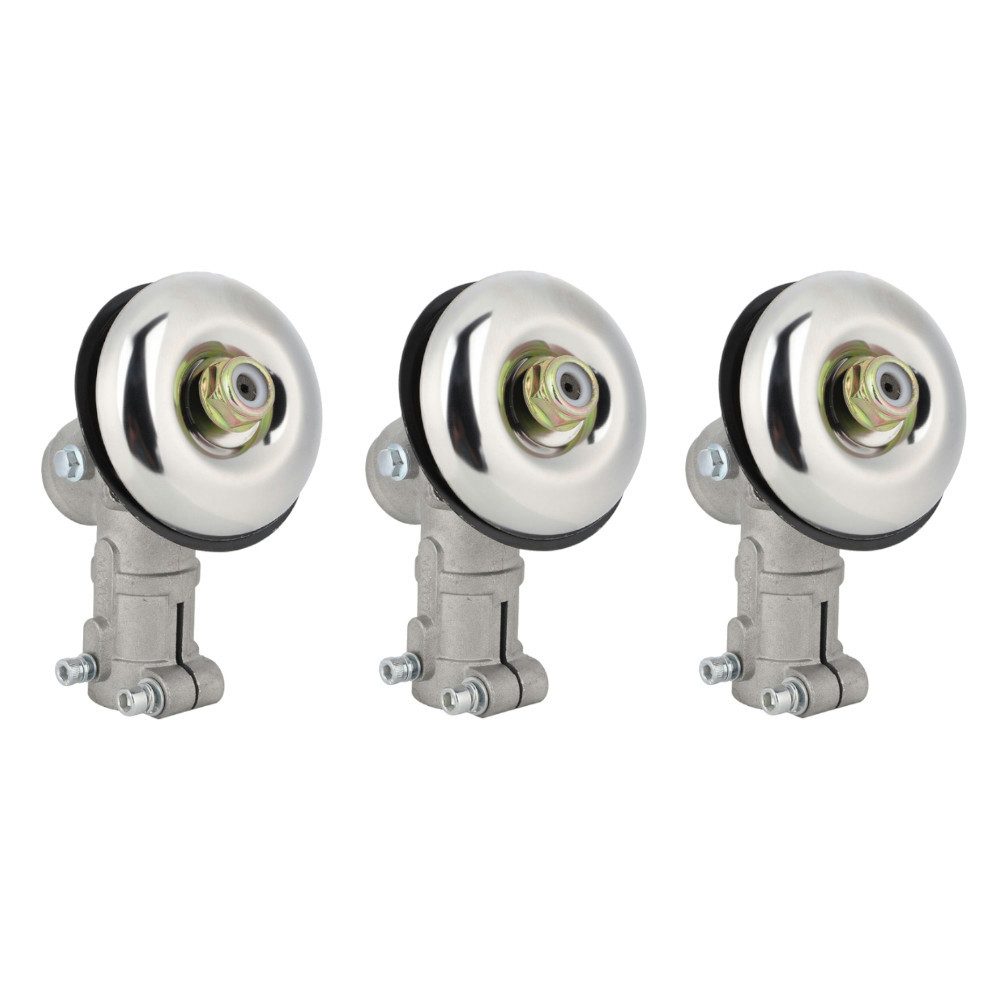 Trade-Shop Motorsensenmesser Getriebekopf 3x passend für Motorsense Freischneider mit 26mm Rohr (3-St), Gewinde: M10 x 1,25 (links), Ausführung: 7-Zahn Antriebswelle