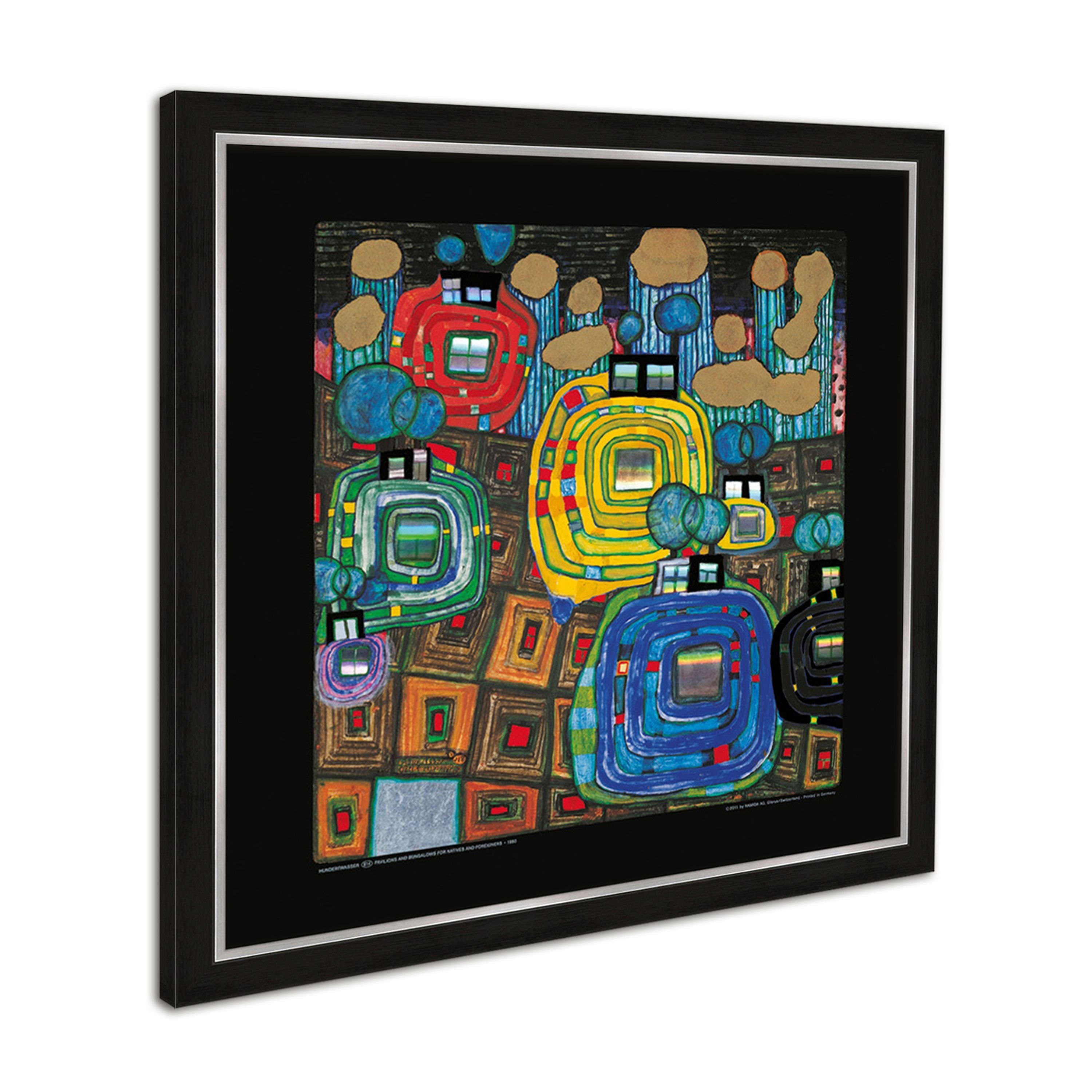 artissimo Bild mit Rahmen Hundertwasser Bild mit Rahmen / Poster gerahmt 53 günstig online kaufen