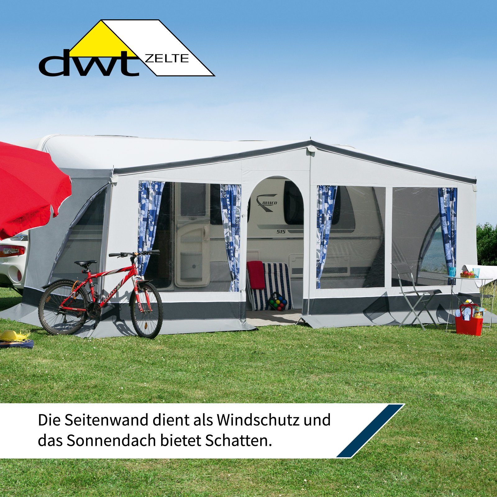 dwt Vorzelt Winner inkl. 25 x 1 mm Gestänge ST, Gr. 8 (761-790 cm) günstig online kaufen