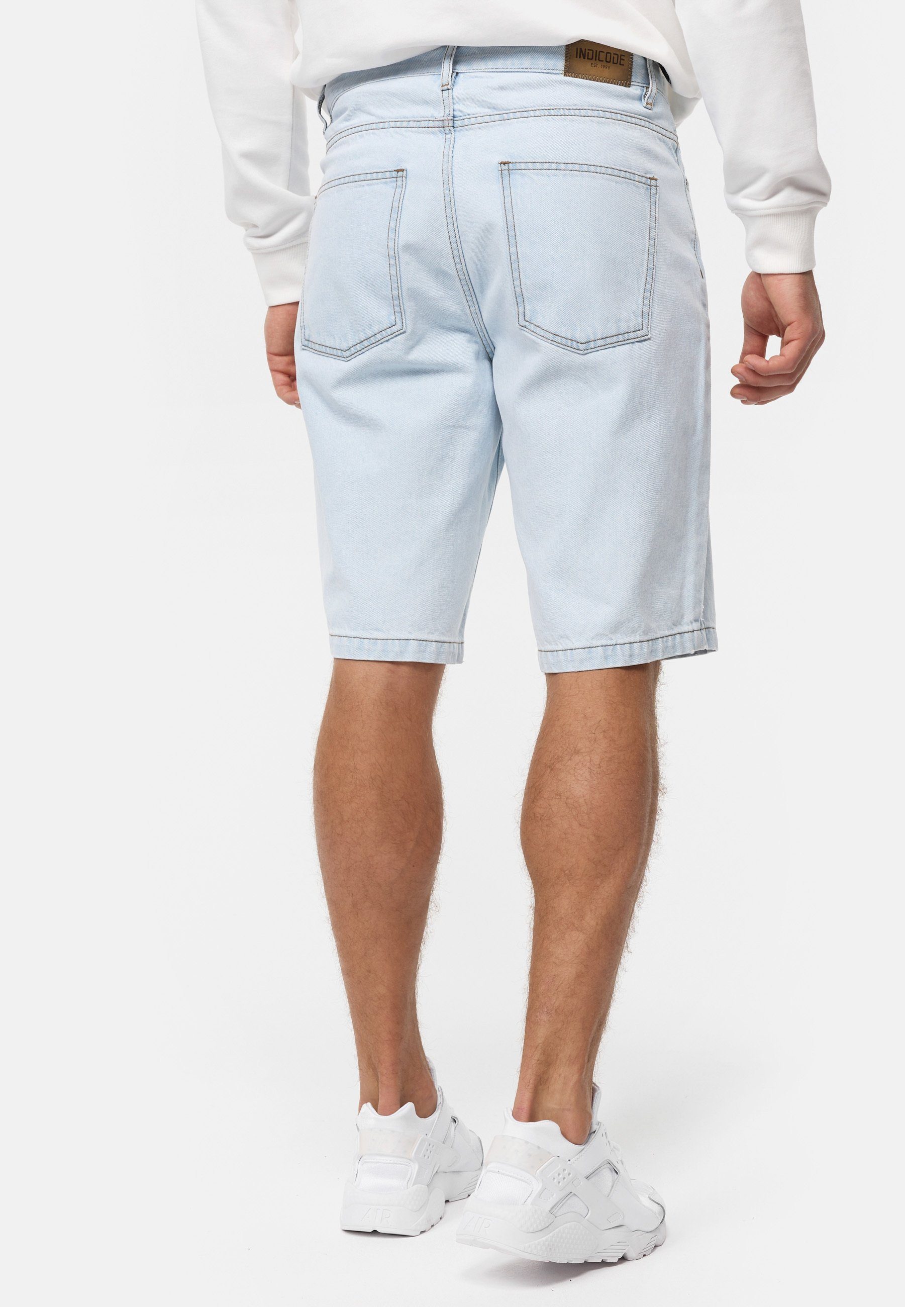 Indicode Jeansshorts Herren INTian Jeans Shorts Herrenshorts aus 100 % Baumwolle