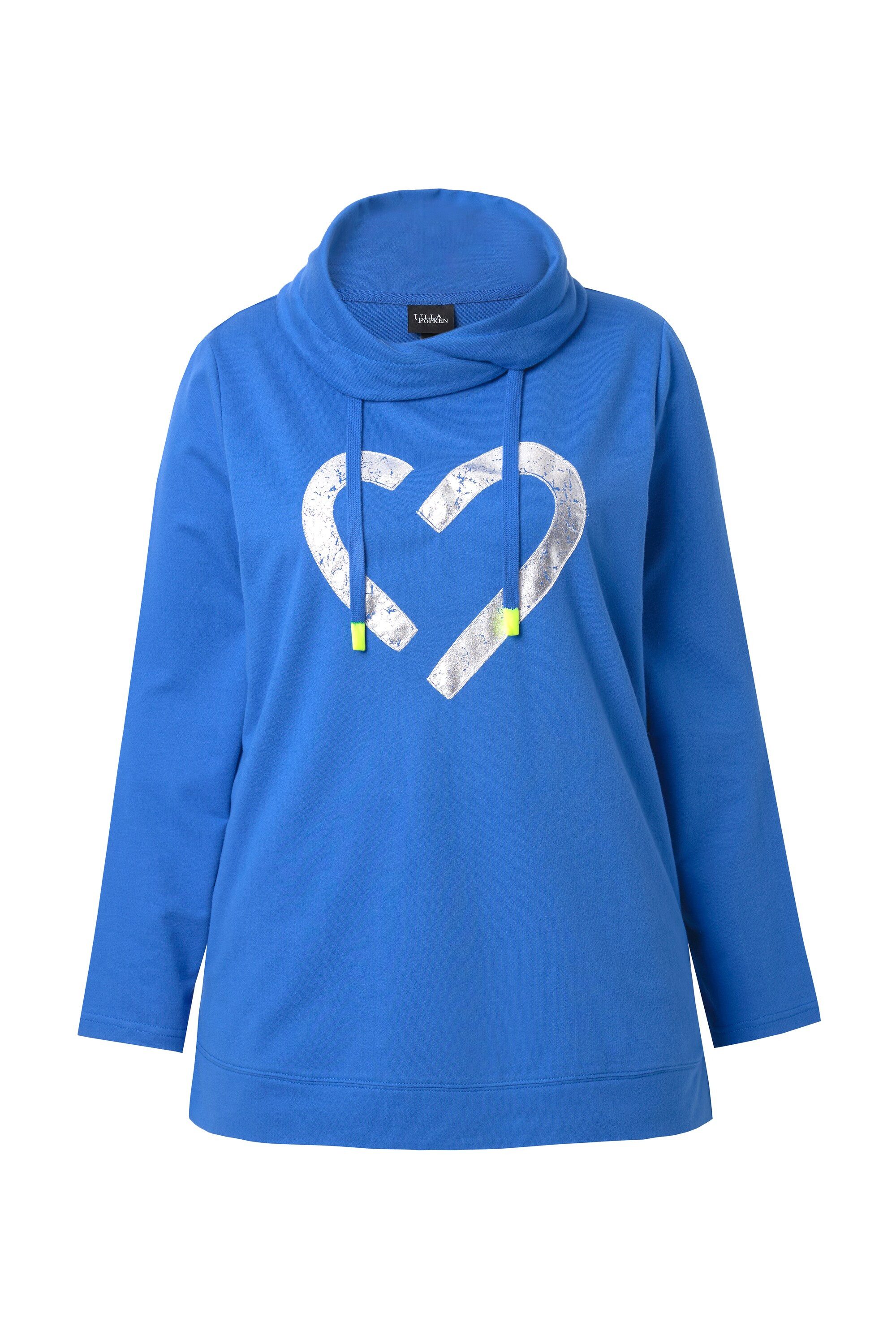 Ulla Popken Sweatshirt Sweatshirt Herz Stehkragen Langarm günstig online kaufen