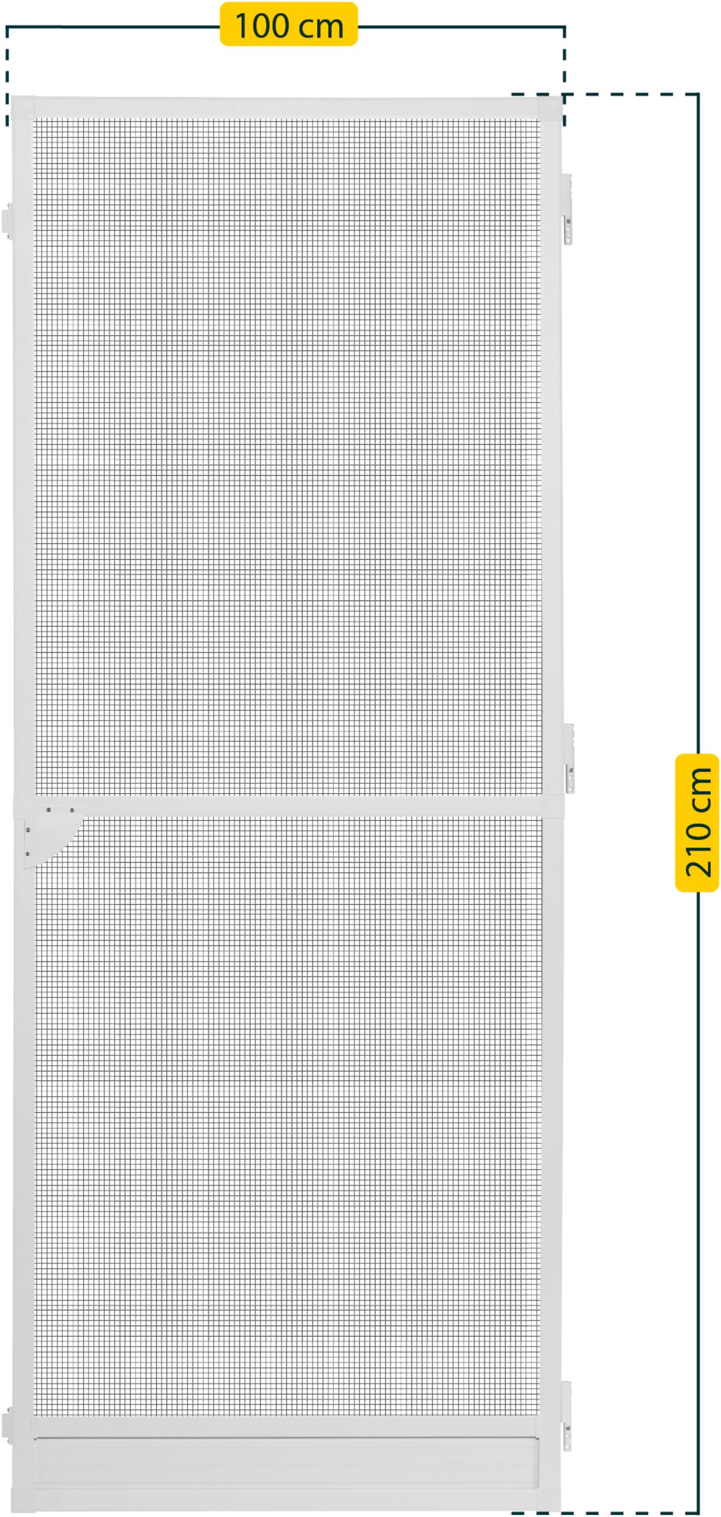 SCHELLENBERG Insektenschutz-Tür Plus für Balkontüren und Terrassentüren, (Set, 1-St), Fliegengitter mit Rahmen, 100 x 210 cm in weiß und anthrazit