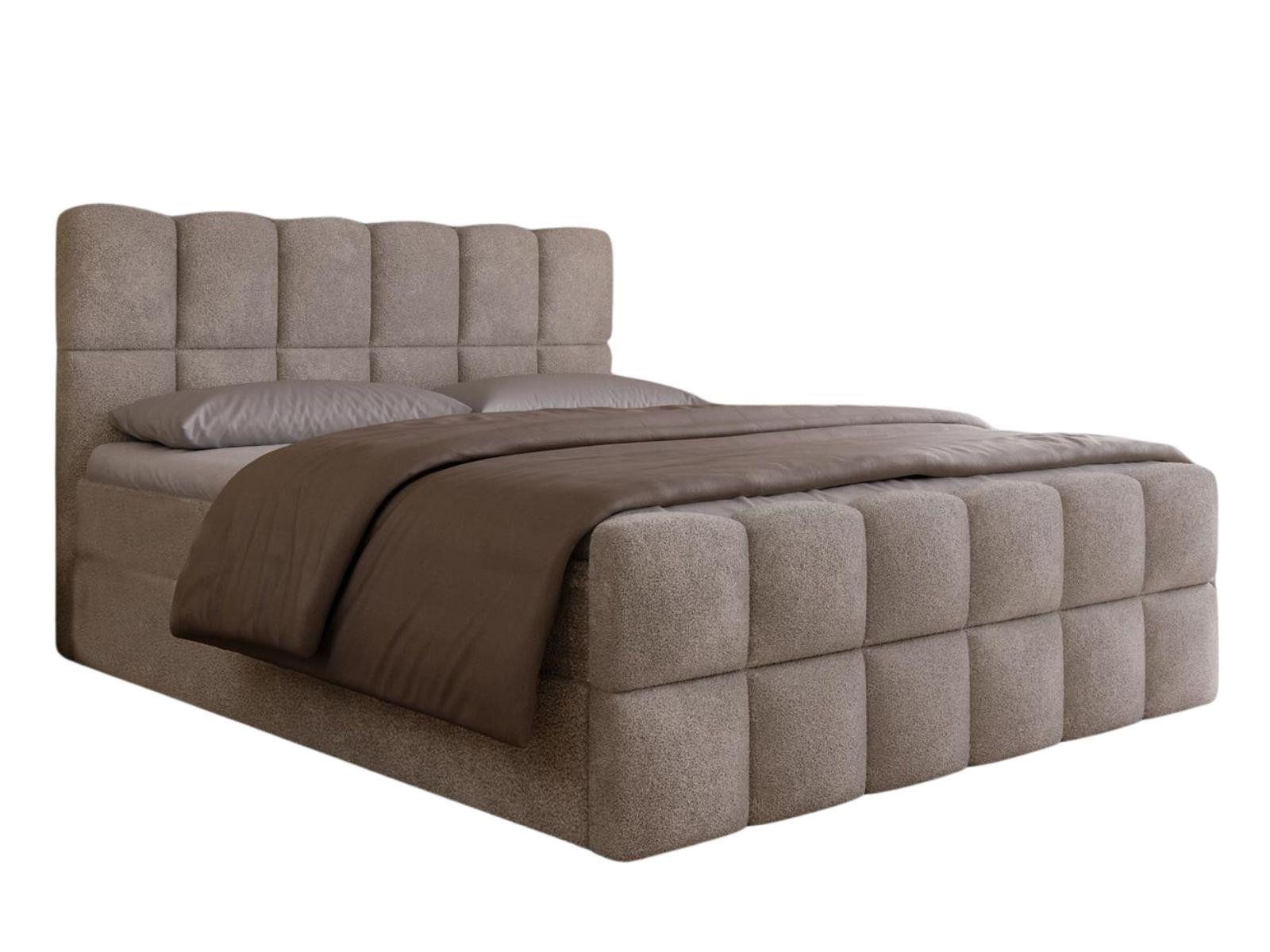 Compleo Boxspringbett Wolkenbett mit zwei Bettkästen, Bezug: Bouclé, Designer Bett – Bild 3 von 5