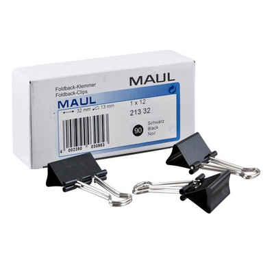 Maul MAUL Foldback-Klammer, schwarz, (B)32 mm, Klemmweite: 13 mm Tintenpatrone
