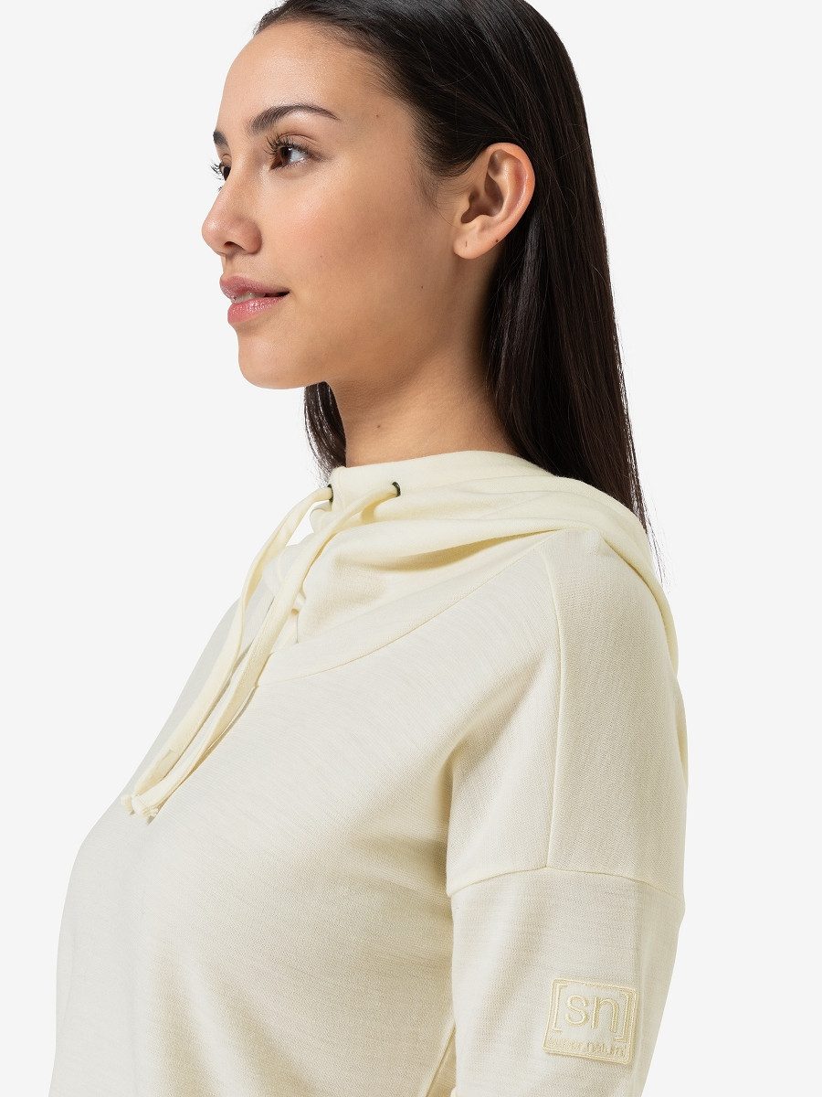 SUPER.NATURAL Hoodie für Damen, nachhaltig, Merino JUSTSHORT BIO kurzarm, casual