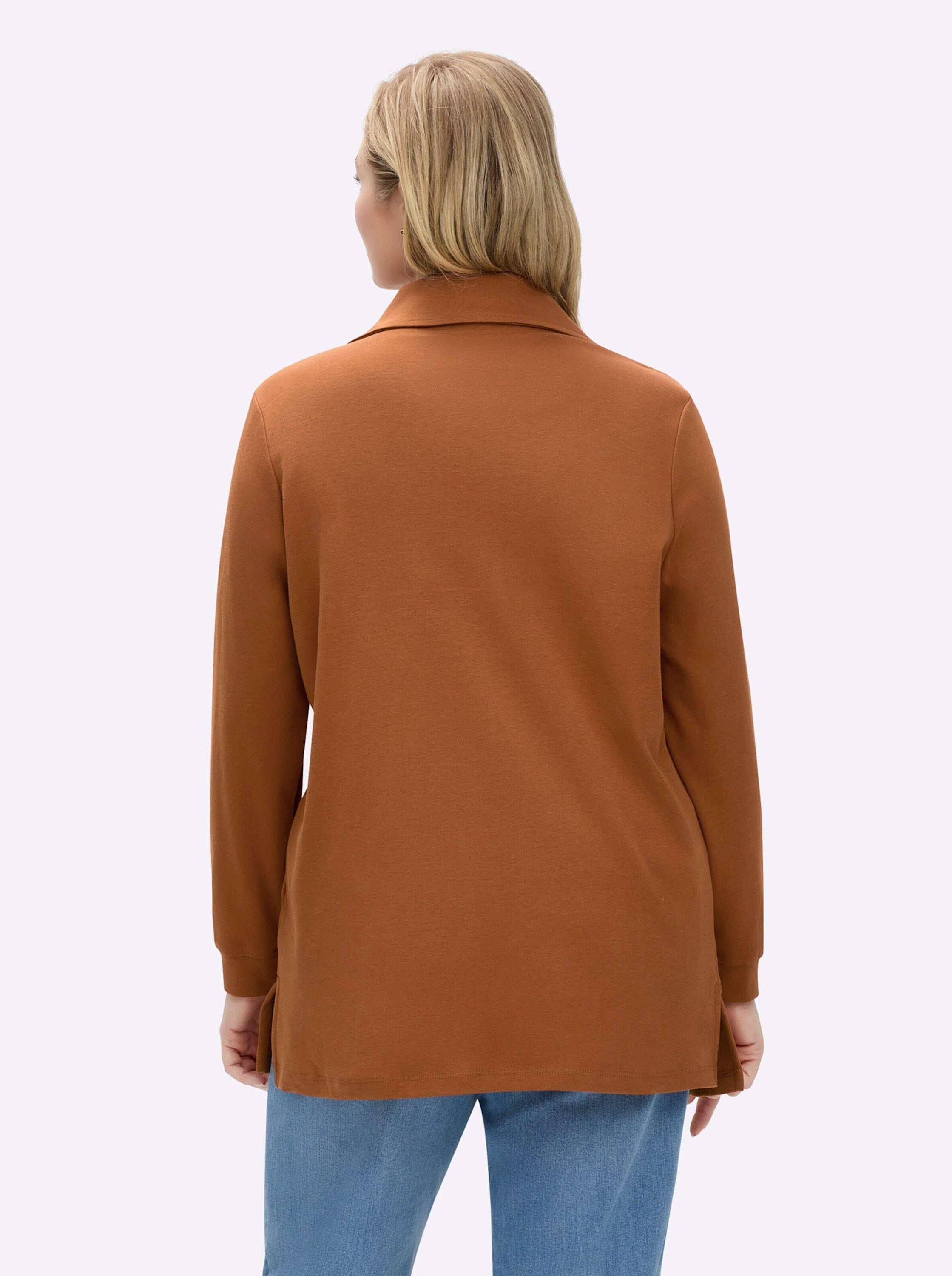 Sieh an! Sweater Long-Sweatshirt Langarm günstig online kaufen