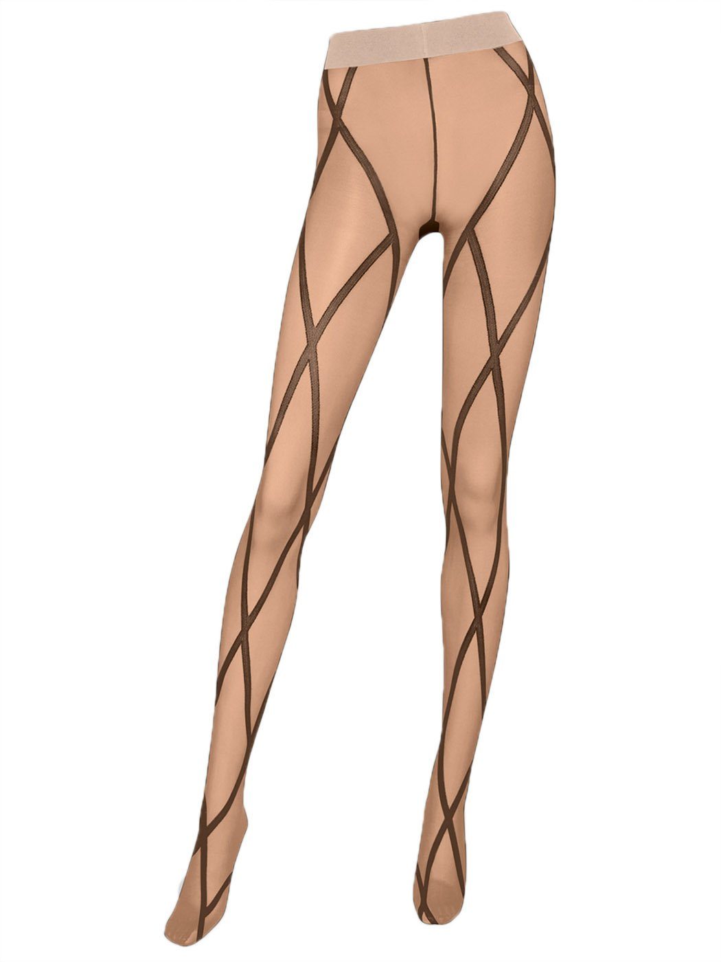 Wolford Feinstrumpfhose Damen mit Rautenmuster Diamond 20 DEN 20 DEN (Packung 1 St) transparent & matt