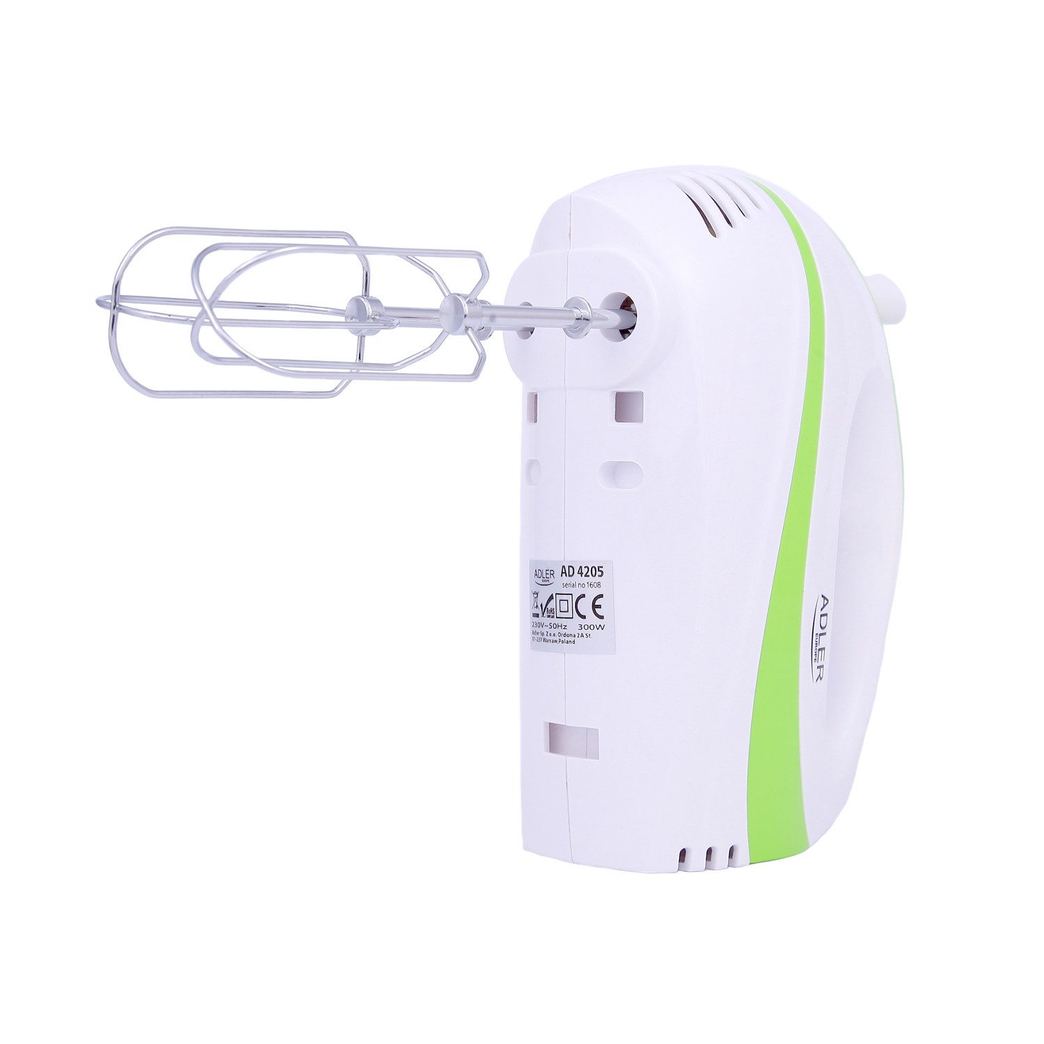 Adler Handmixer AD 4205 Küchenmixer 300 W, 300 W, TURBO-Taste – zur Beschleunigung der Arbeit