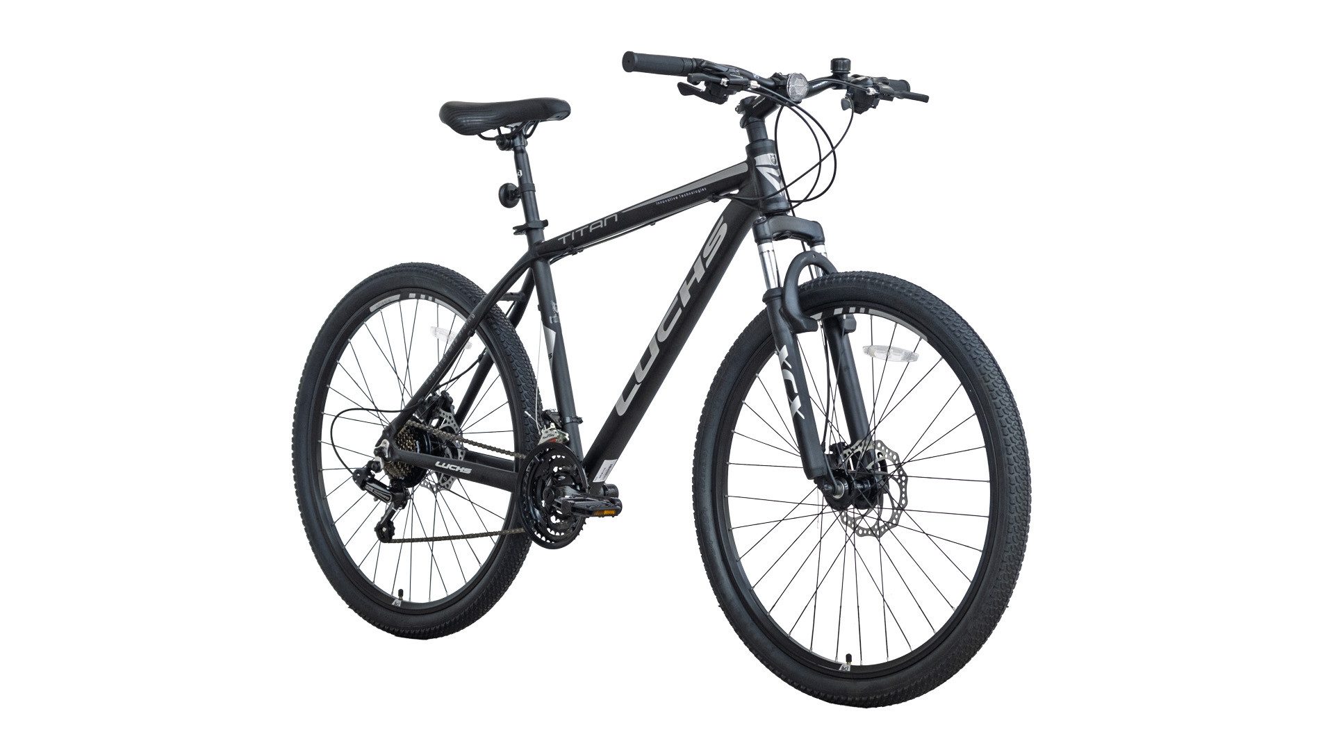 LUCHS Mountainbike Titan MTB 27,5" & 29" Scheibenbremsen Aluminiumrahmen Jungen & Herren, 21 Gang Shimano, Kettenschaltung, Scheibenbremsen – Aluminiumrahmen – Für Jungen & Herren