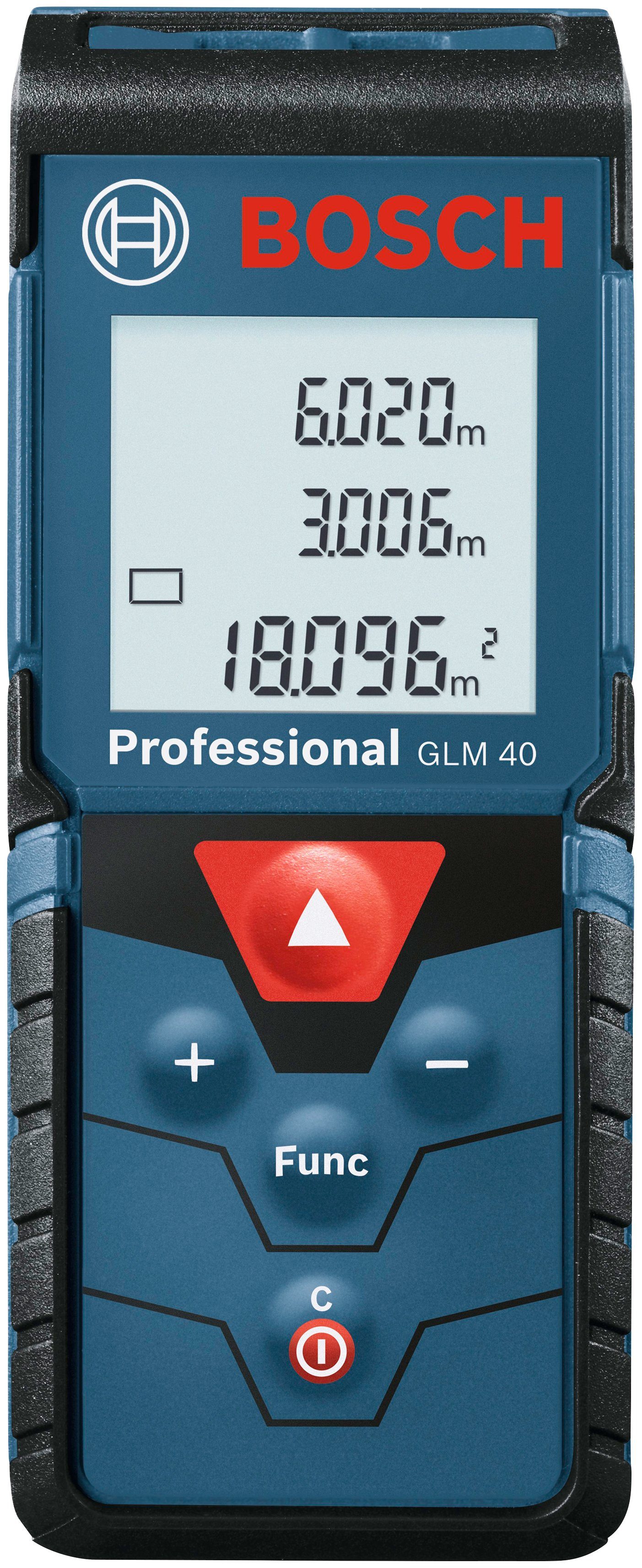Bosch Professional Lasermessgerät GLM 40 IP54 Staub- Spritzwasserschutz Professional, und