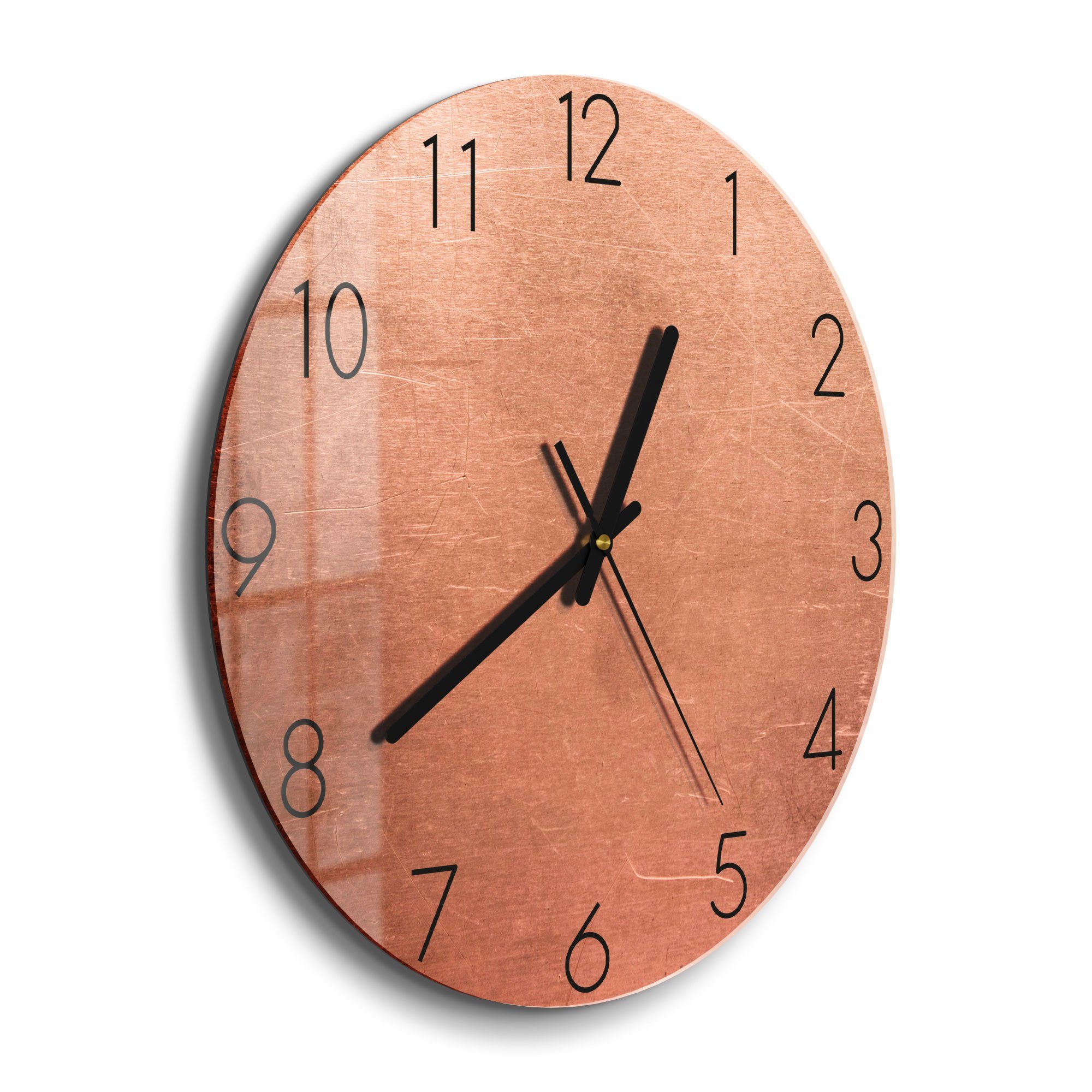 DEQORI Wanduhr 'Kupferplatte mit Kratzern' (Glas günstig online kaufen