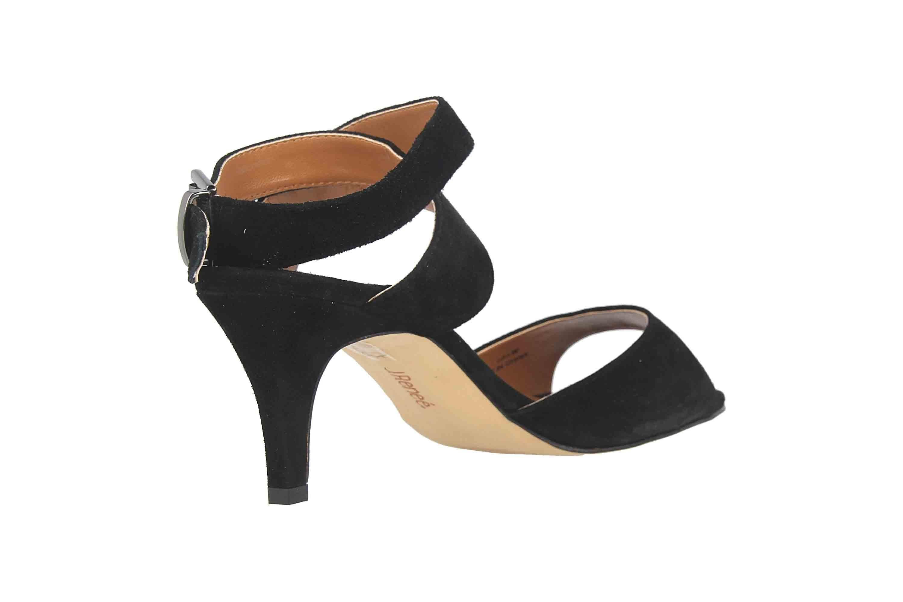 J.Reneé Soncino Black Sandalette Sued