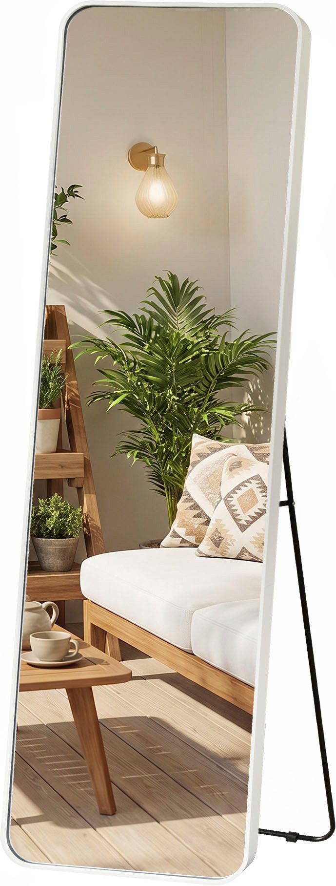 OTTO home Spiegel Standspiegel Addrik, wahlweise in 2 Größen 150x40cm oder 160x50cm (als Wandspiegel und Standspiegel einsetzbar, Rahmen aus Metall), Ganzkörperspiegel mit Sicherheitsglas, in verschiedenen Farben