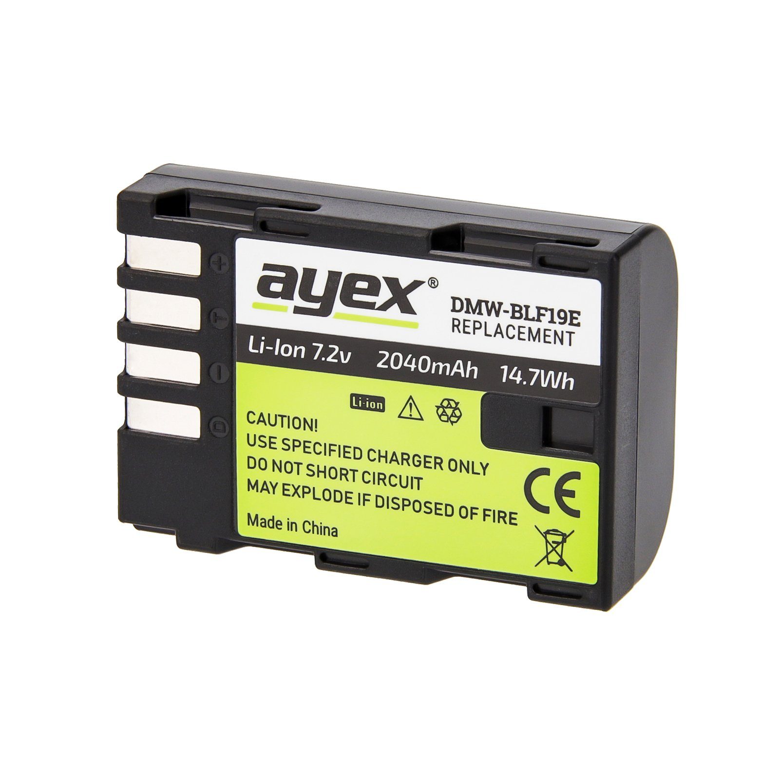 ayex DMW-BLF19E Akku für Panasonic GH3 GH4 GH5 Leistungsstark Zuberlässig Kamera-Akku