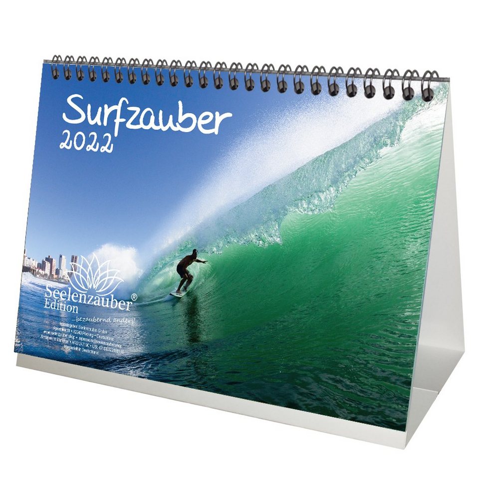 Surfzauber DIN A5 Wandkalender für 2022 Surfer und surfen Seelenzauber