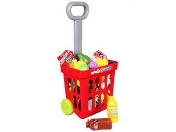 COIL Kaufladen Supermarkt für Kinder, Spielzeug Kaufladen mit Zubehör, Registrierkasse, Codeleser, Ton und Licht, Einkaufswagen