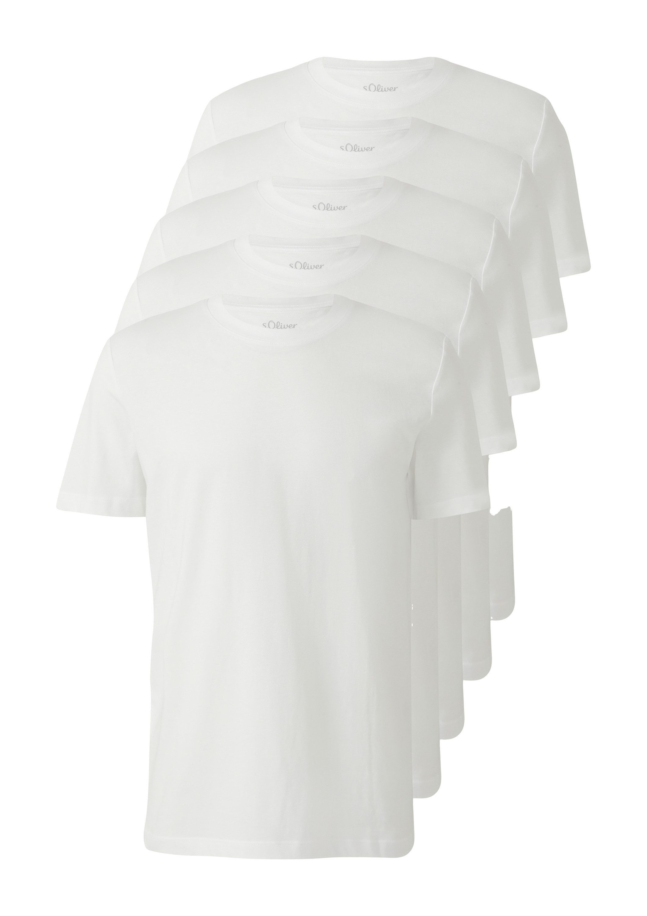 s.Oliver Kurzarmshirt T-Shirt Weiches Kurzarm-T-Shirt aus Baumwoll-Jersey i günstig online kaufen