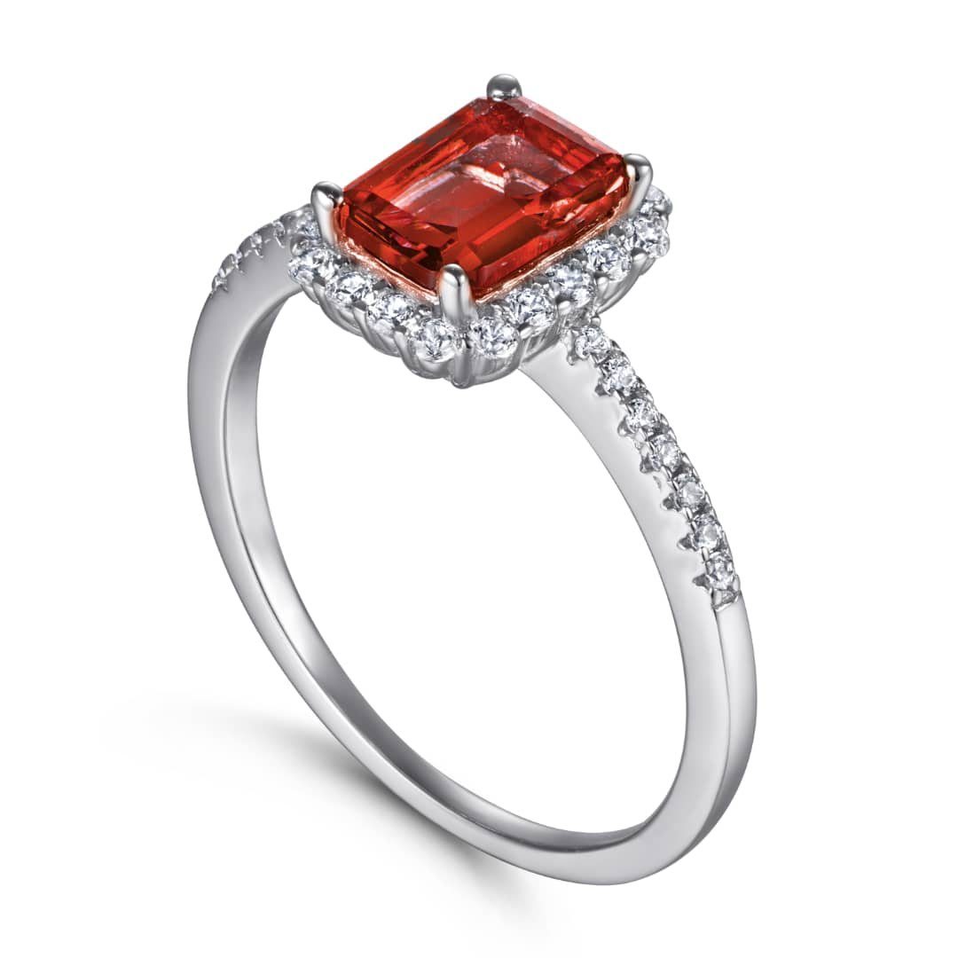Lisandra Scott Silberring Damenring in 925 Sterling Silber mit Rubin rotem günstig online kaufen