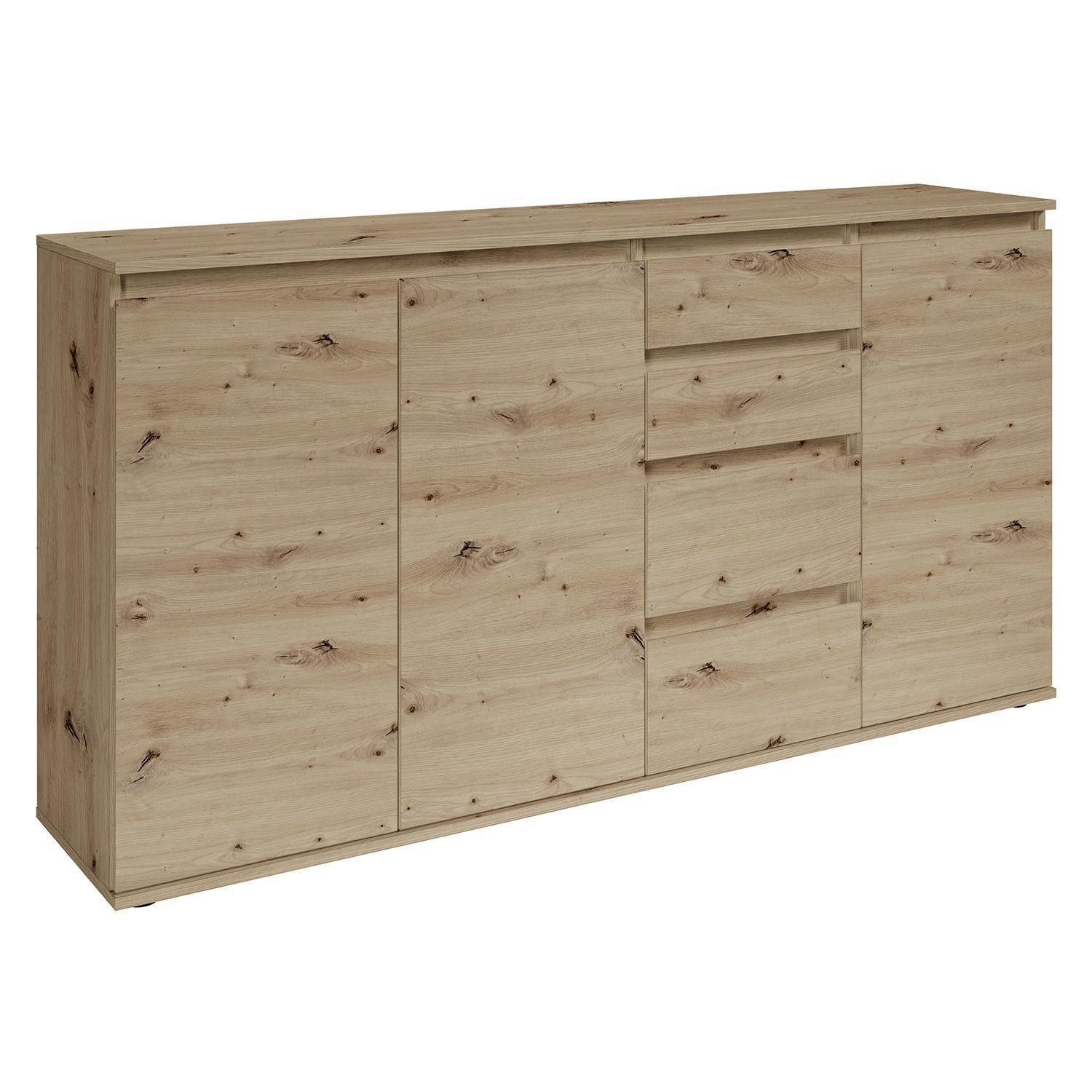 Bega Consult Sideboard BREST, Artisan Eiche Dekor, 3 Türen, 4 Schubladen, B günstig online kaufen