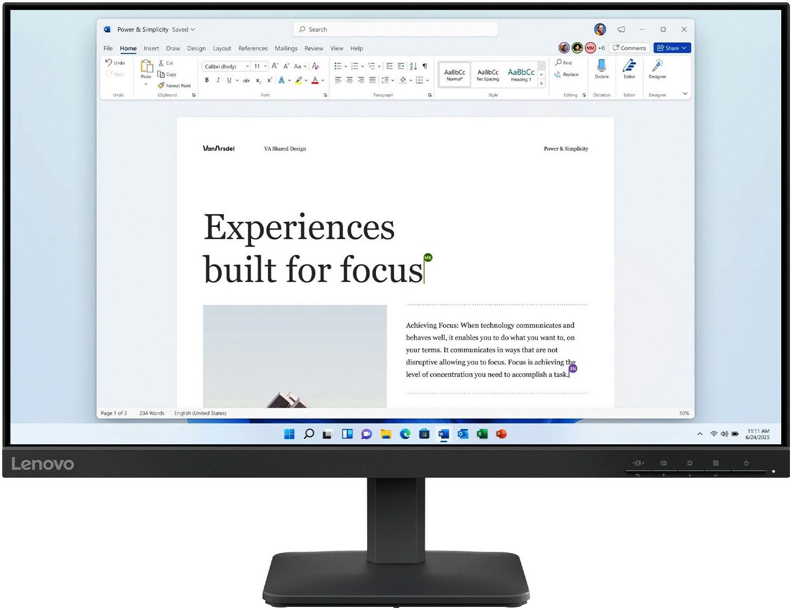 Lenovo L24-4e(A25238FL0) LED-Monitor (61 cm/24 ", 1920 x 1080 px, Full HD, 4, 6 ms Reaktionszeit, 100 Hz, IPS)