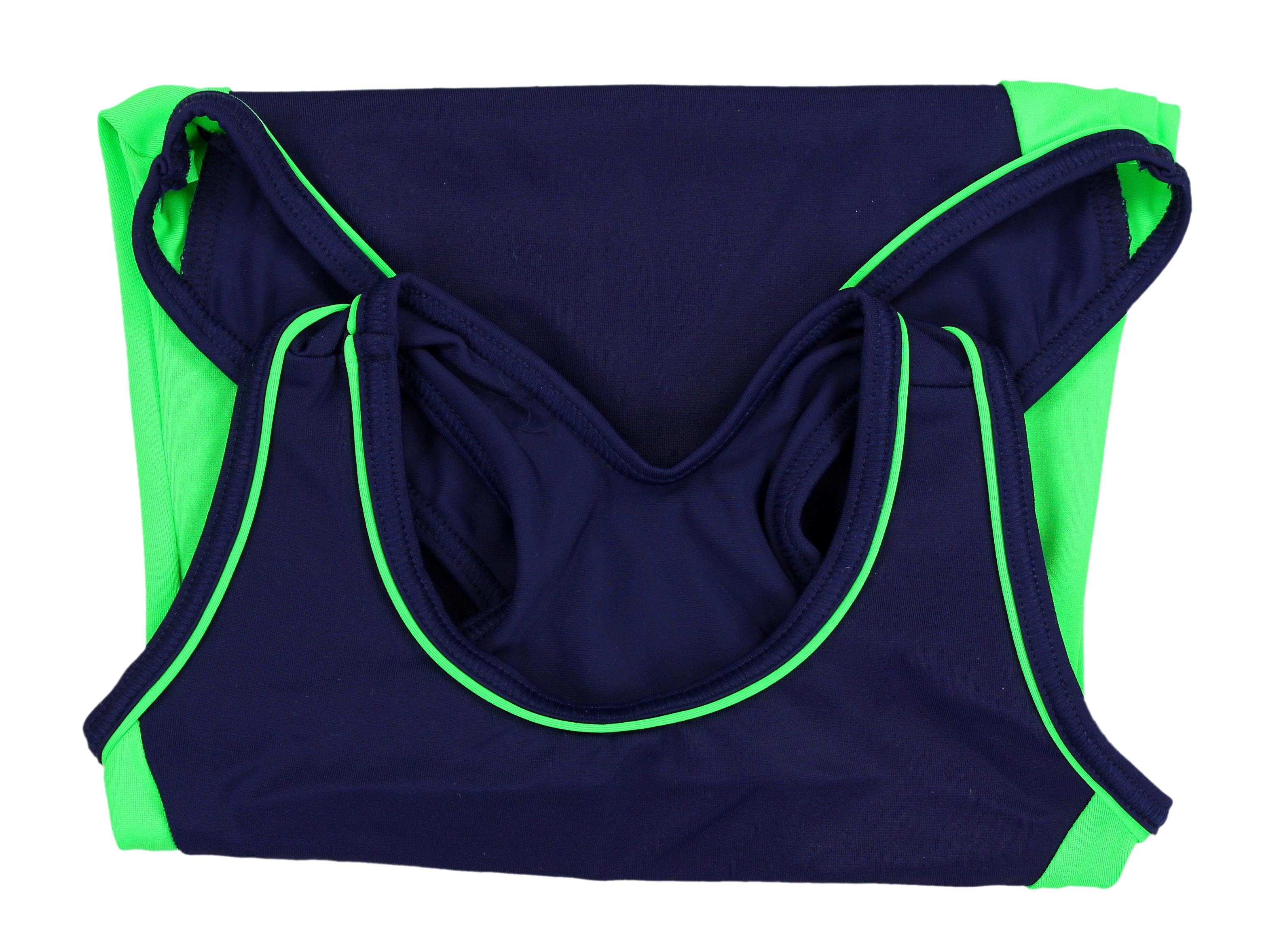 Schwimmanzug mit Grün Dunkelblau Sportlich Aquarti / Schwimmanzug Racerback Aquarti Badeanzug Mädchen