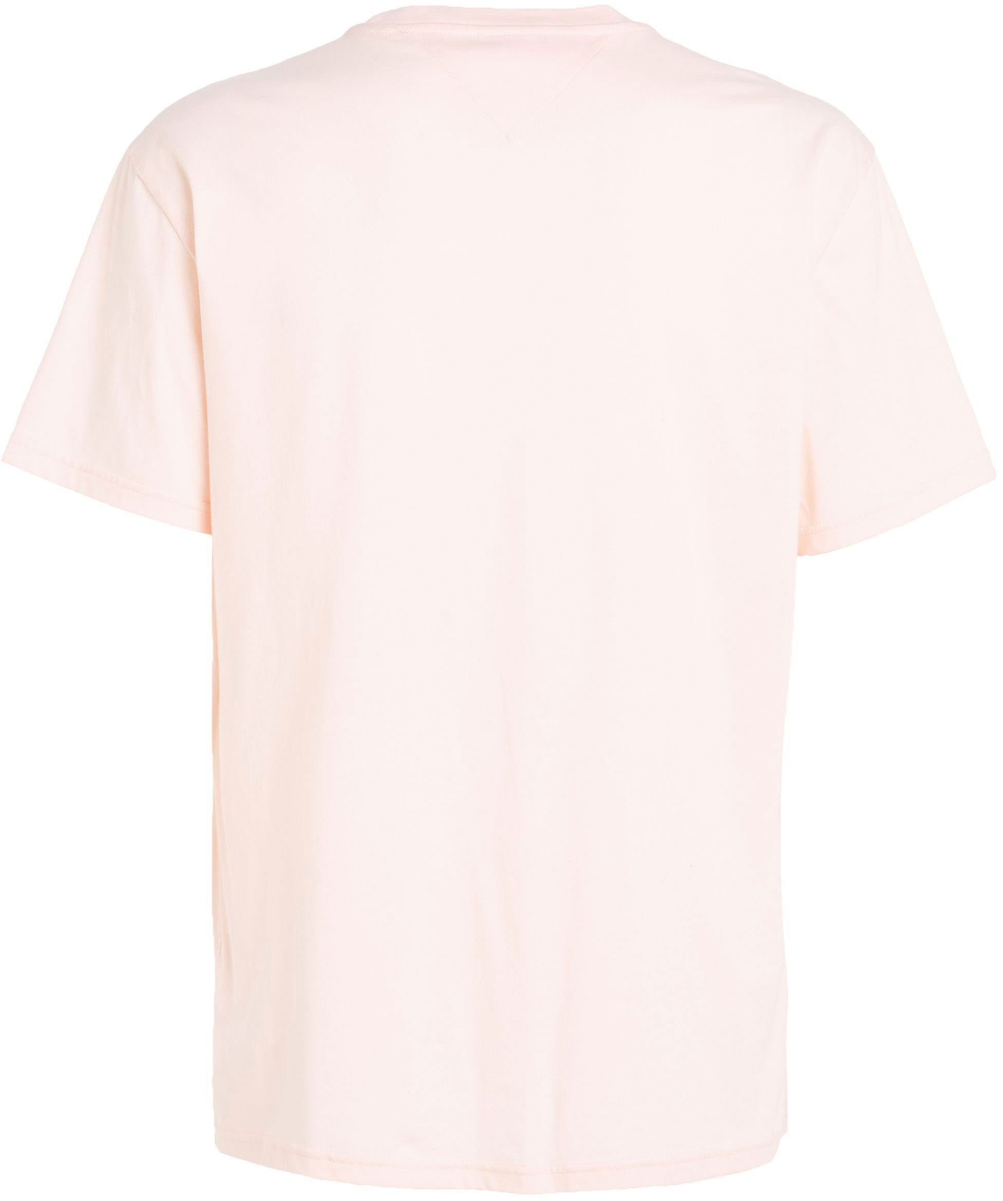 TJM T-Shirt CLSC TEXT Faint Pink Jeans SMALL TEE Tommy