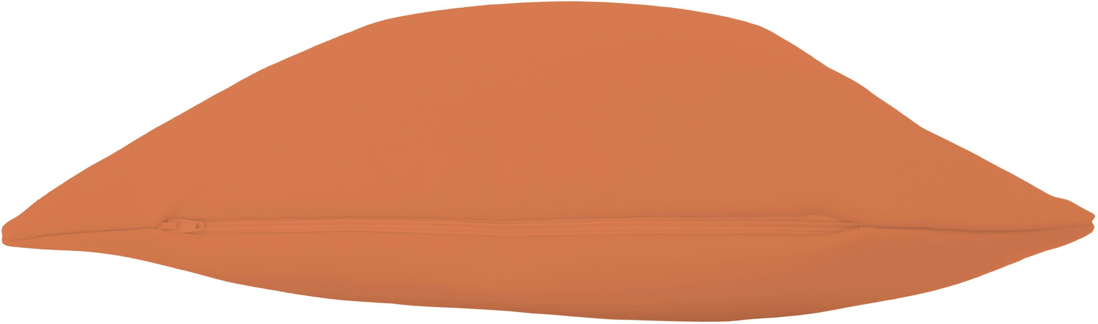 VHG Dekokissen ohne unifarben Stück, Kissenhülle 2 Leon, Reißverschluss, Füllung, orange