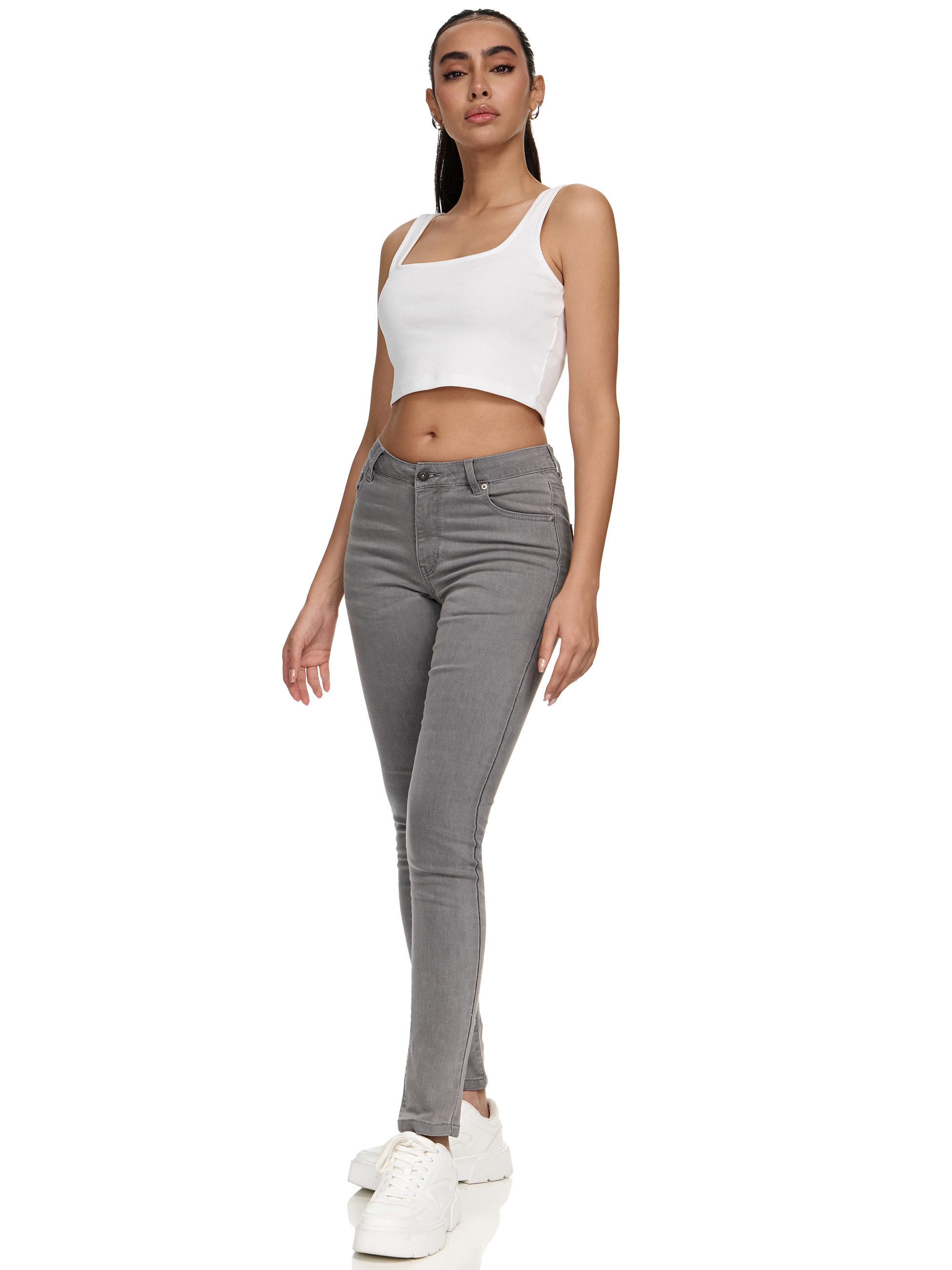 REPUBLIX Stretch-Jeans Tori Damen Mid Waist Stretch Denim Jeans Basic