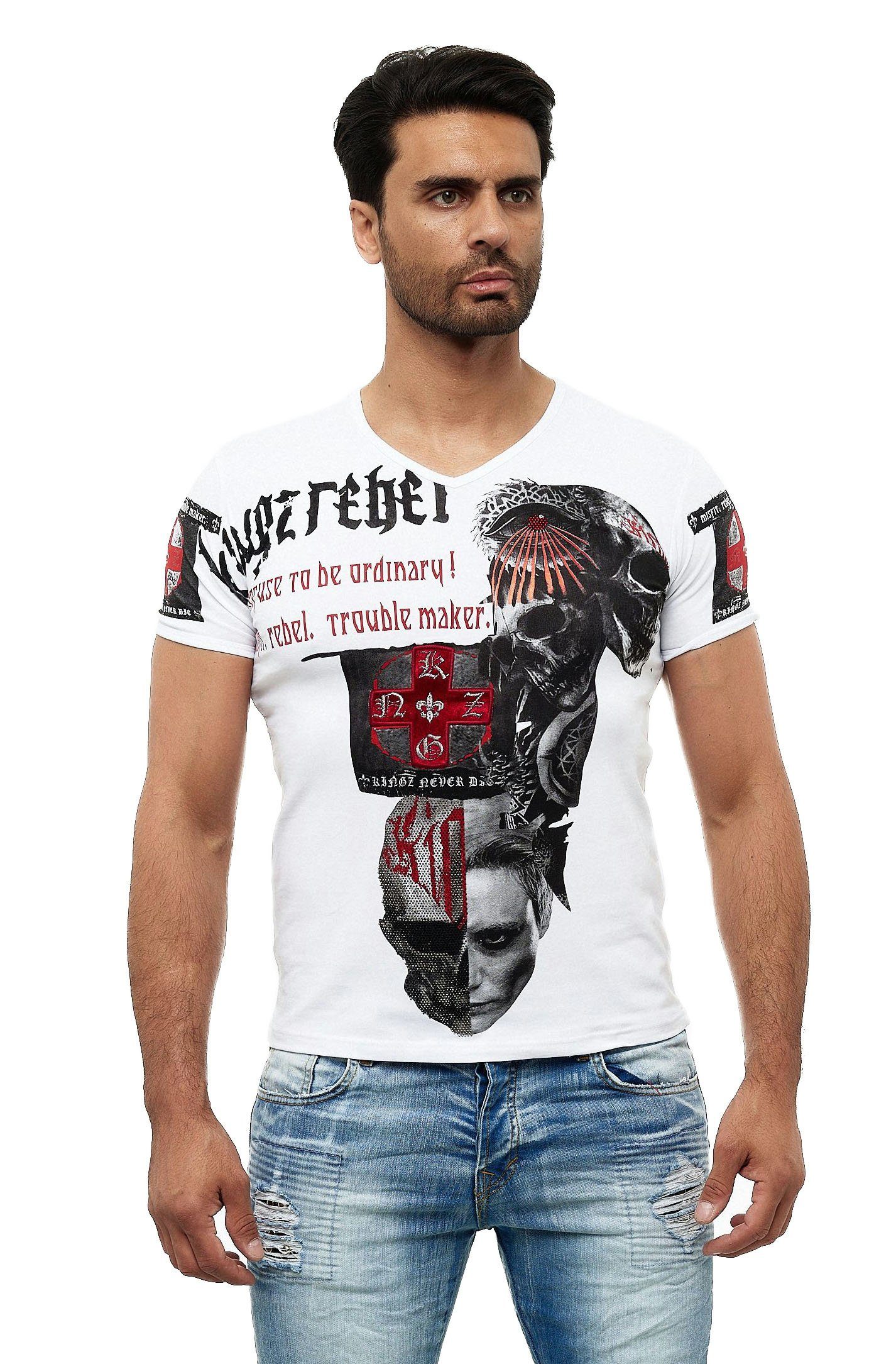 Kingz T Shirt Mit Ausgefallenem Design Cooles T Shirt Von Kingz Fur Den Modischen Mann Online Kaufen Otto
