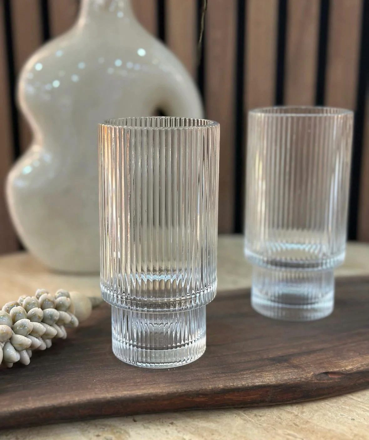 EmirtexHome Glas Relief Longdrinkgläser 6er Set long, Glas