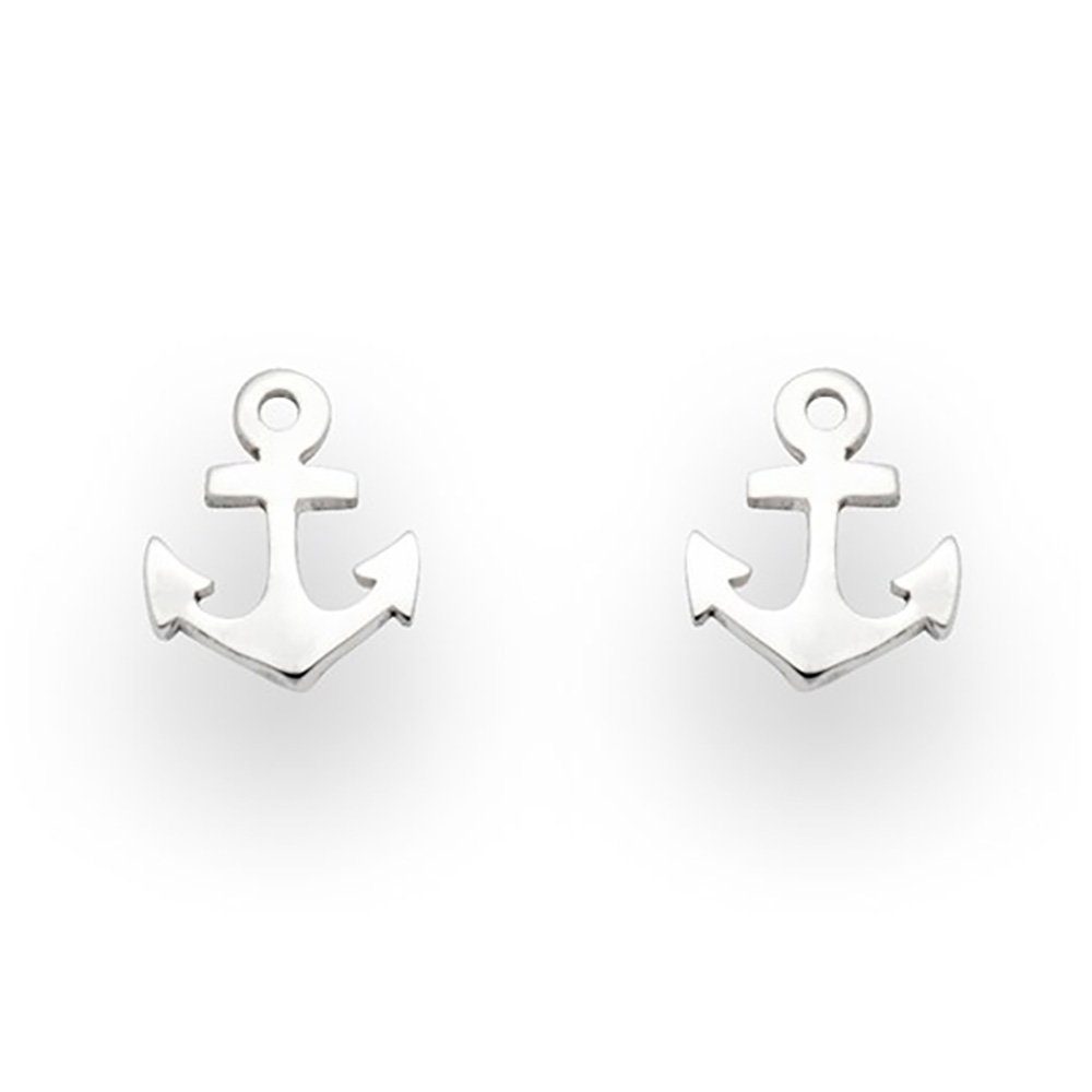 DUR Paar Сережки-гвоздики DUR Anker Сережки-гвоздики S1464, rhodiniertes Sterling Silber