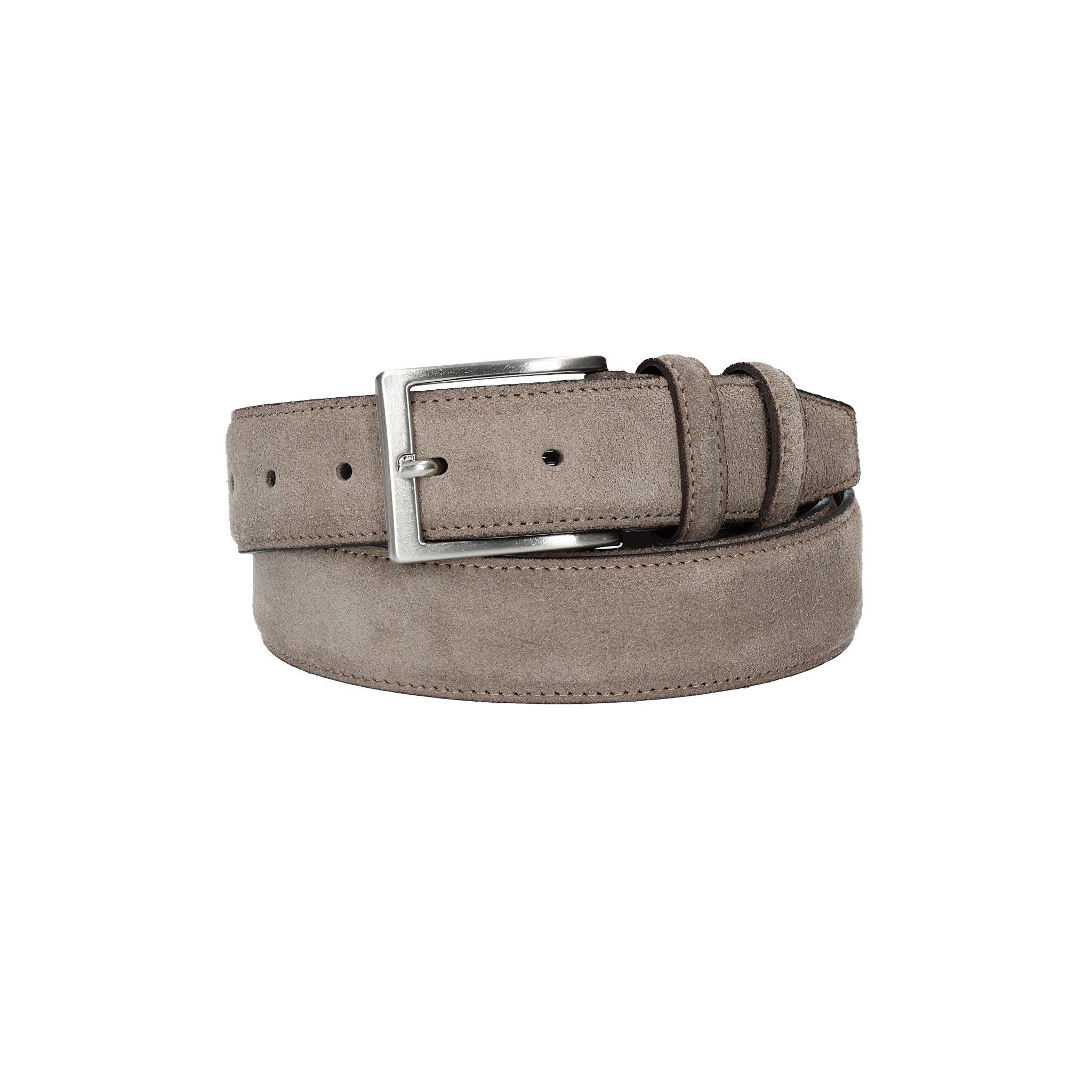 Leder Bazlen Ledergürtel Herren-, Anzugsgürtel 35mm Nappa abgenäht in Taupe günstig online kaufen