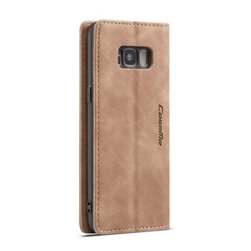 Tec-Expert Handyhülle Tasche Hülle für Samsung Galaxy S8, Cover Klapphülle Case mit Kartenfach Fliphülle aufstellbar