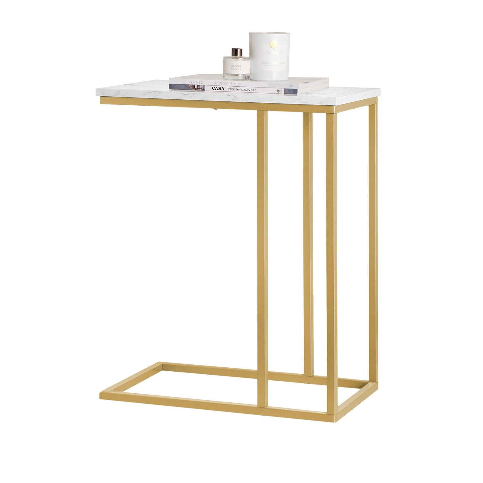 SoBuy Beistelltisch FBT87/44, C-Form, mobiler Kaffeetisch, Wohnzimmer Schla günstig online kaufen
