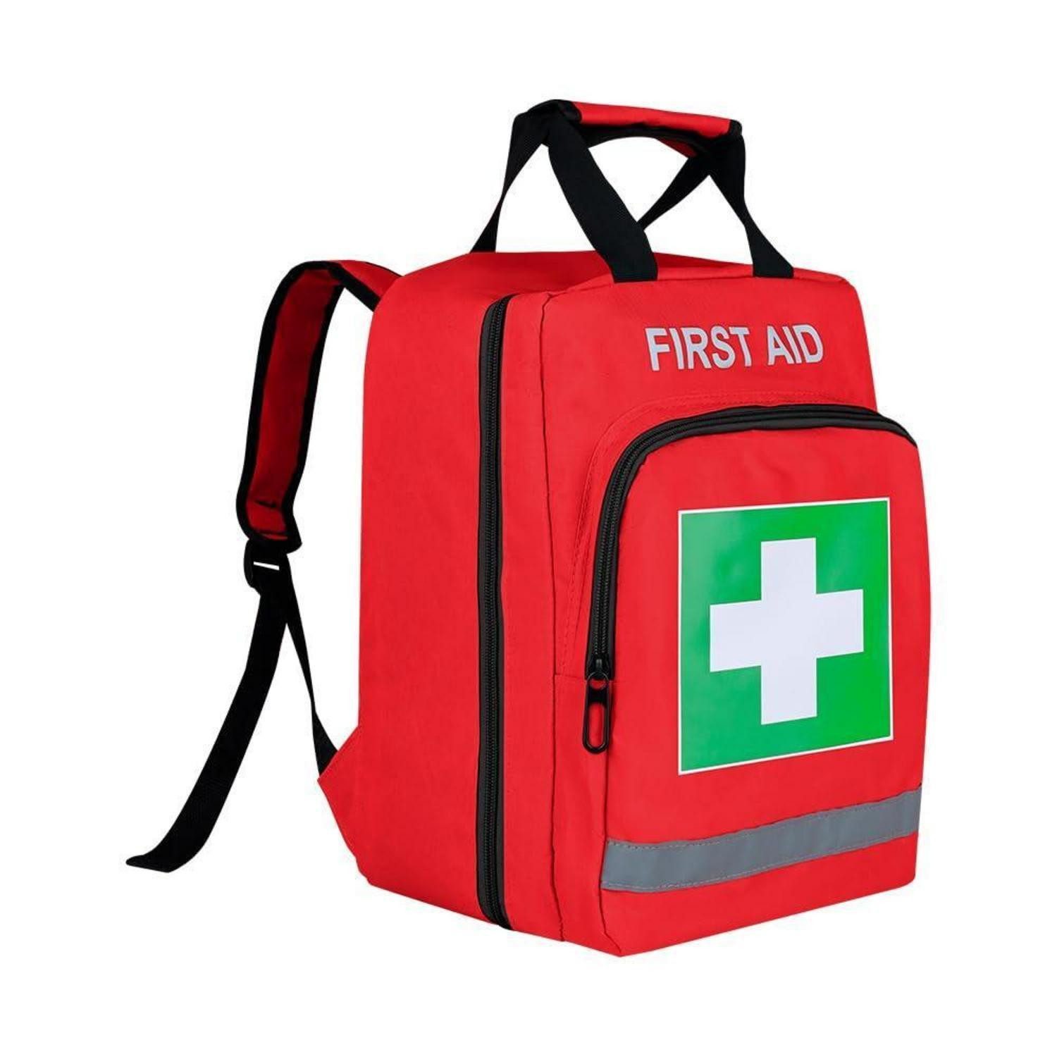 LuxusKollektion Erste-Hilfe-Koffer Erste-Hilfe Rucksack Rot, Leer