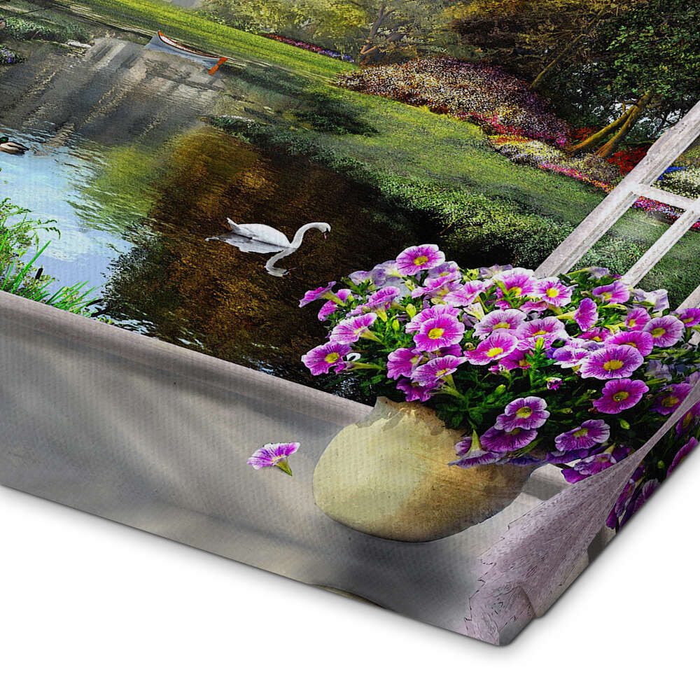 Posterlounge Wandbild Fenster mit idyllischem Blick, Dominic Davison, erhältlich als Poster, Leinwandbild, Wandsticker oder Acrylglasbild