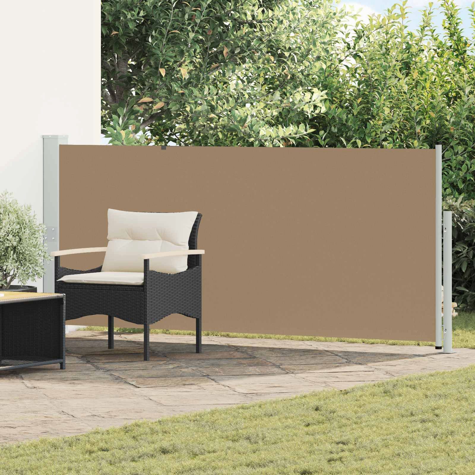 vidaXL Seitenmarkise Ausziehbare Seitenmarkise 160 x 600 cm Polyester Rechteckig (1-St)