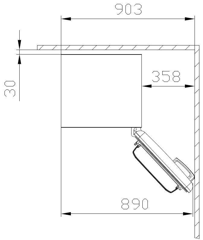 Amica Table Top Kühlschrank KS hoch, breit 87,5 15611 55 cm R, cm weinrot