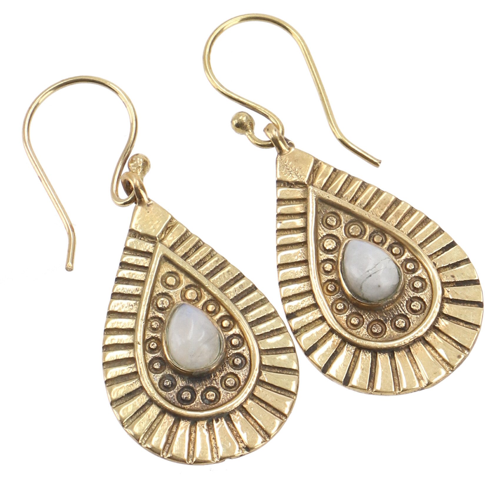 Guru-Shop Paar Ohrhänger Hängeohrring aus Messing, Boho Ohrringe -.. günstig online kaufen