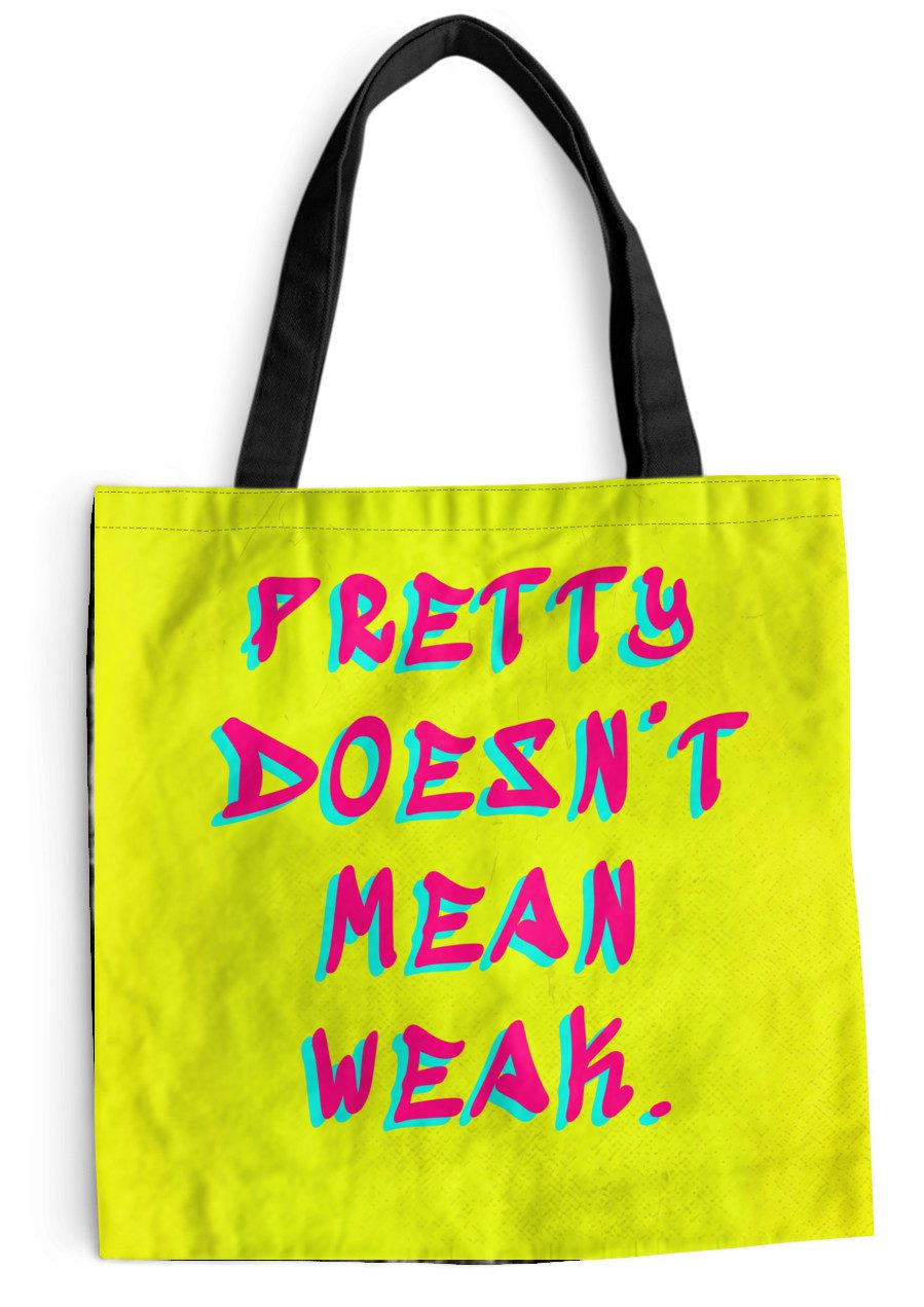 MuchoWow Shopper Zitat - Minimalistisch - Farbenfroh, Handtasche, Damen und Herren, Schultertasche, Umhängetasche, Tote Bag