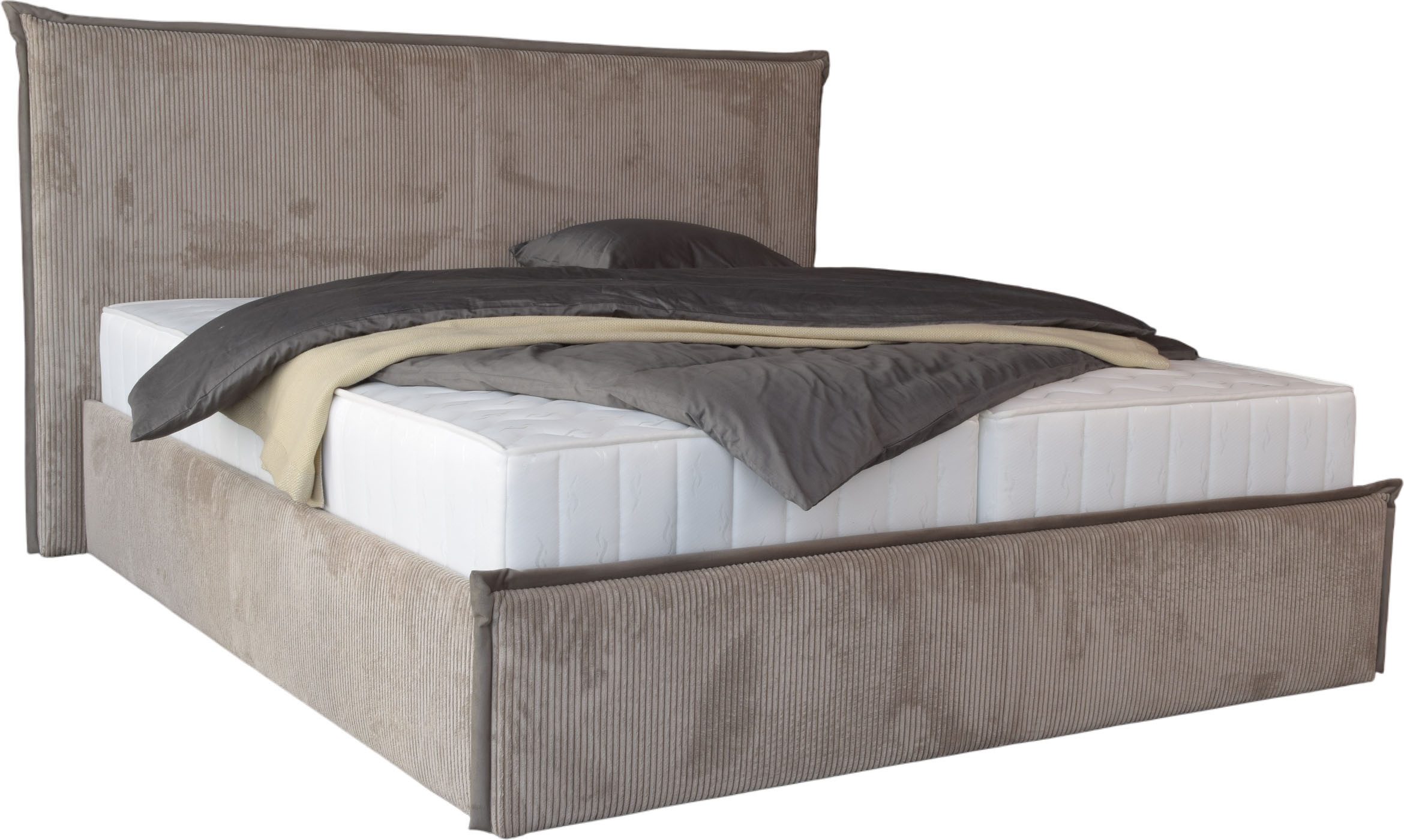 COLLECTION AB Polsterbett Marla erhältlich in der Breite 180x200cm, mit Cordstoff bezogen, wahlweise mit Lattenrost und King-Matratze (28cm)