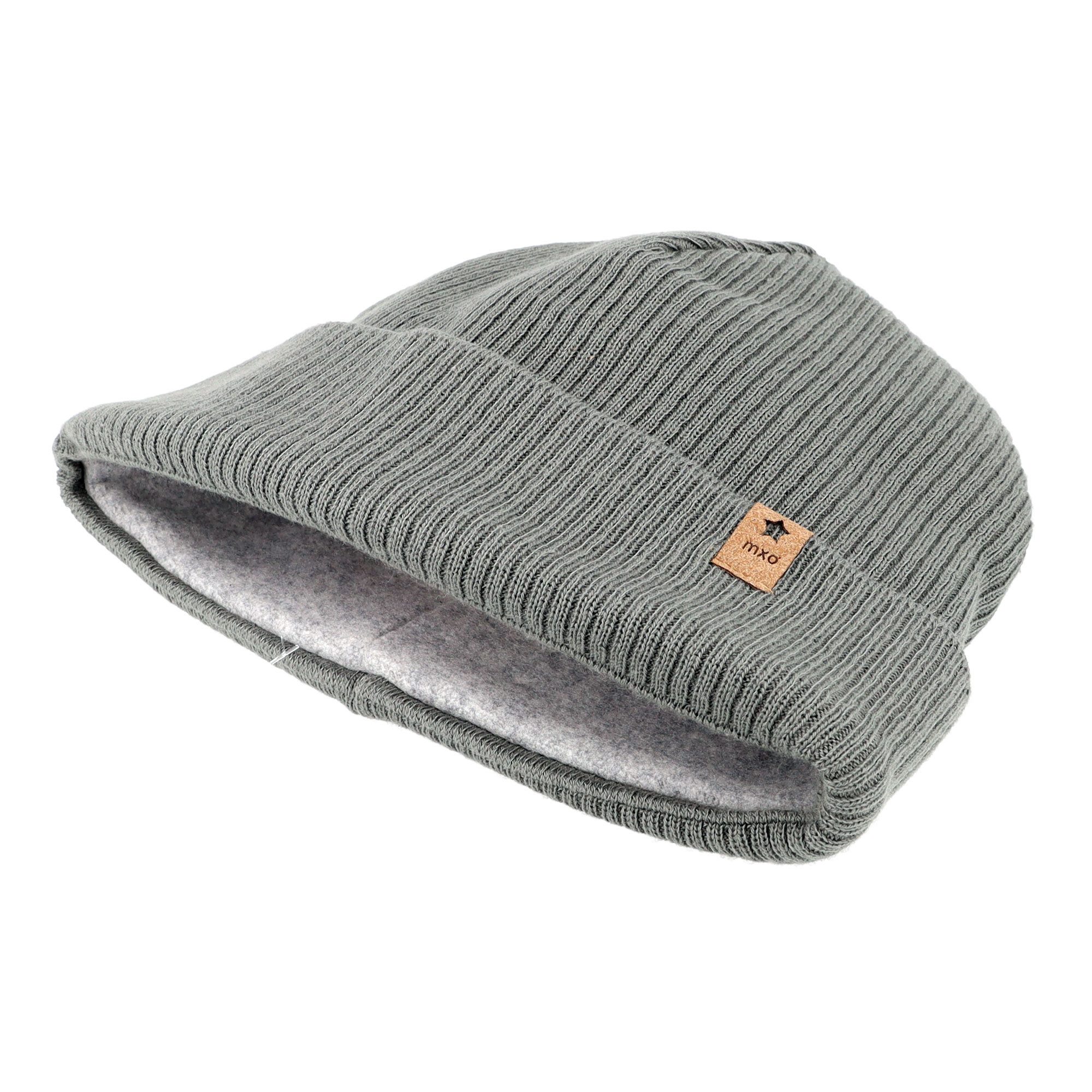 MAXIMO Beanie aus Baumwolle, wärmend, gefüttert, unifarben