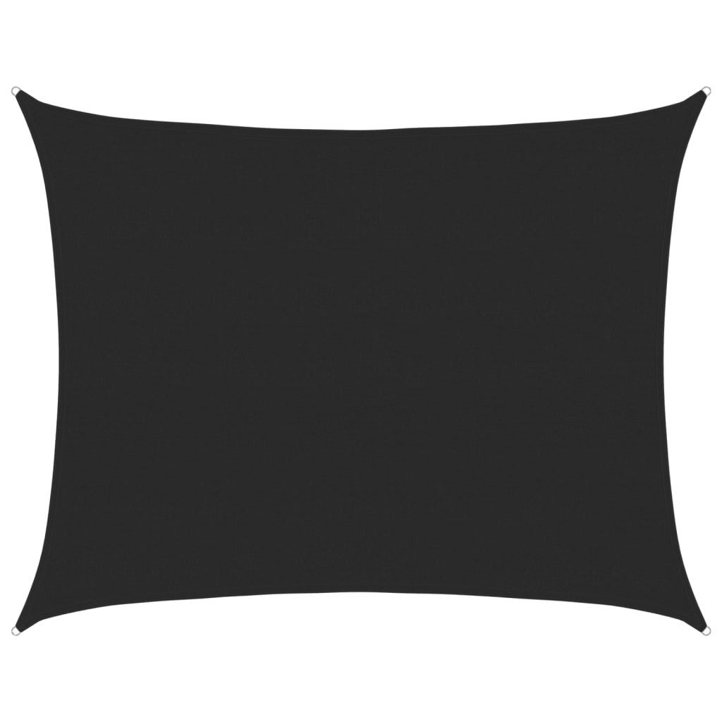 vidaXL Sonnensegel, Sonnensegel 160 g/m² Schwarz 6x7 m HDPE