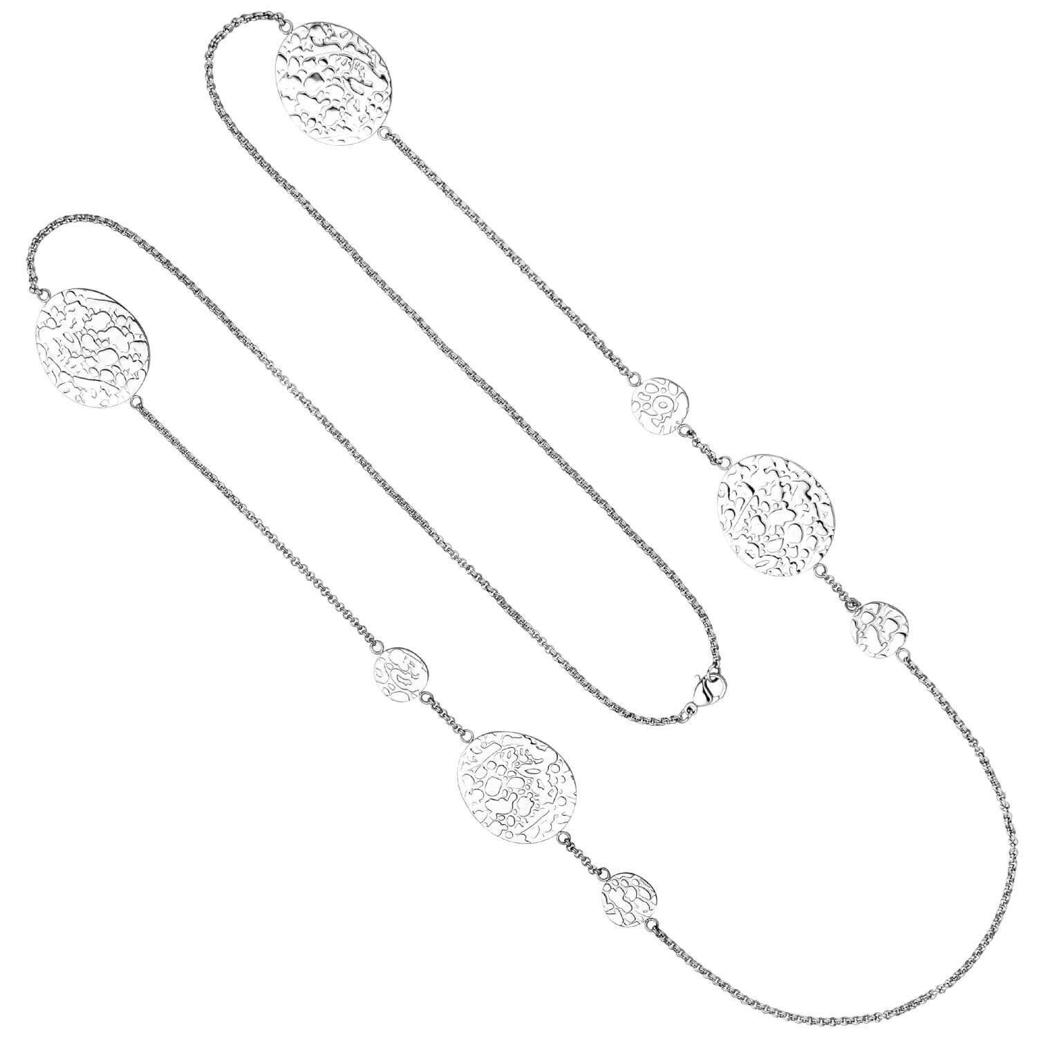 Edelstahlkette Lange Kette aus Edelstahl mit Zwischenteilen