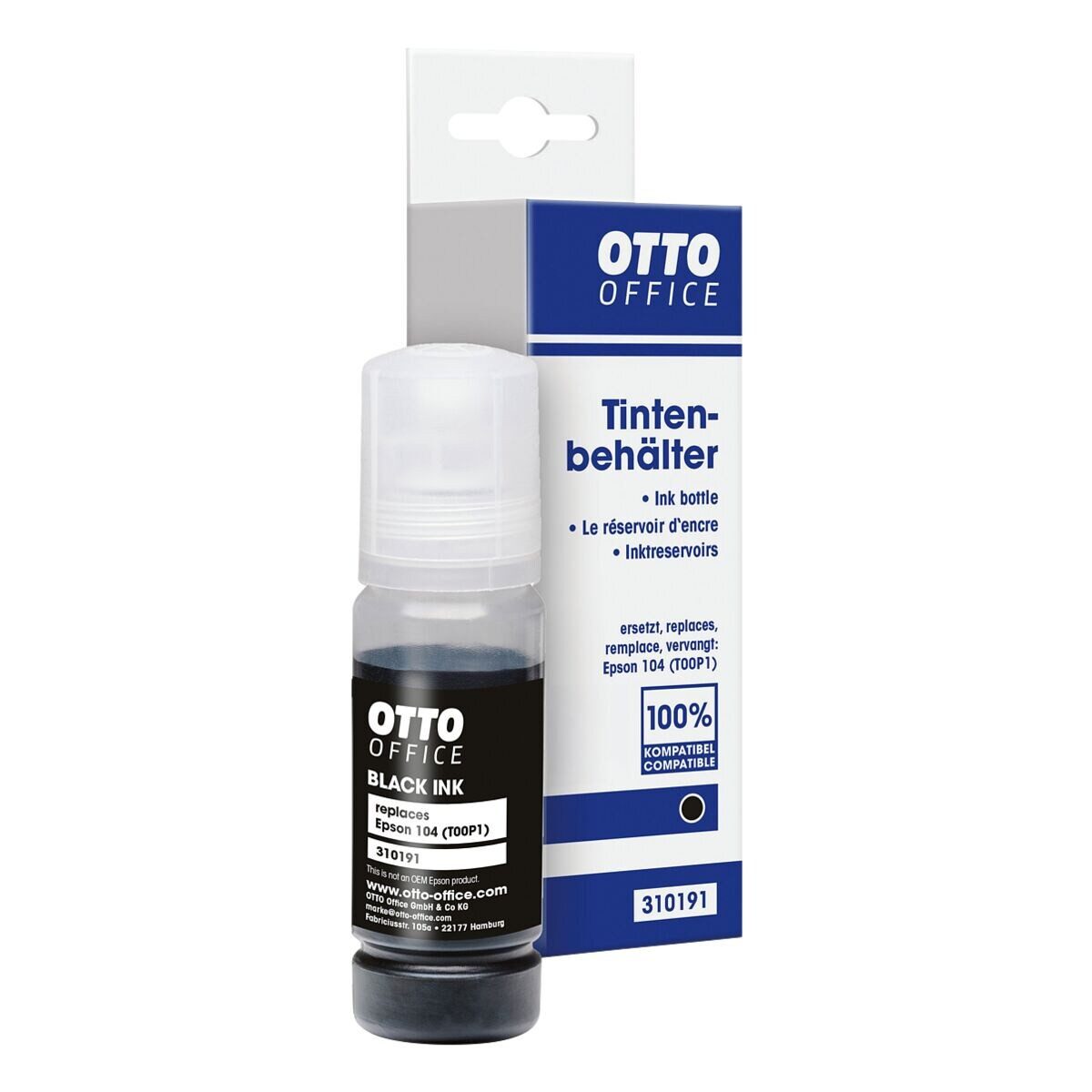 Otto Office T00P1 (104) Tintenpatrone (1-tlg., ersetzt Epson »Nr. 104 EcoTank (T00P1)«, schwarz)